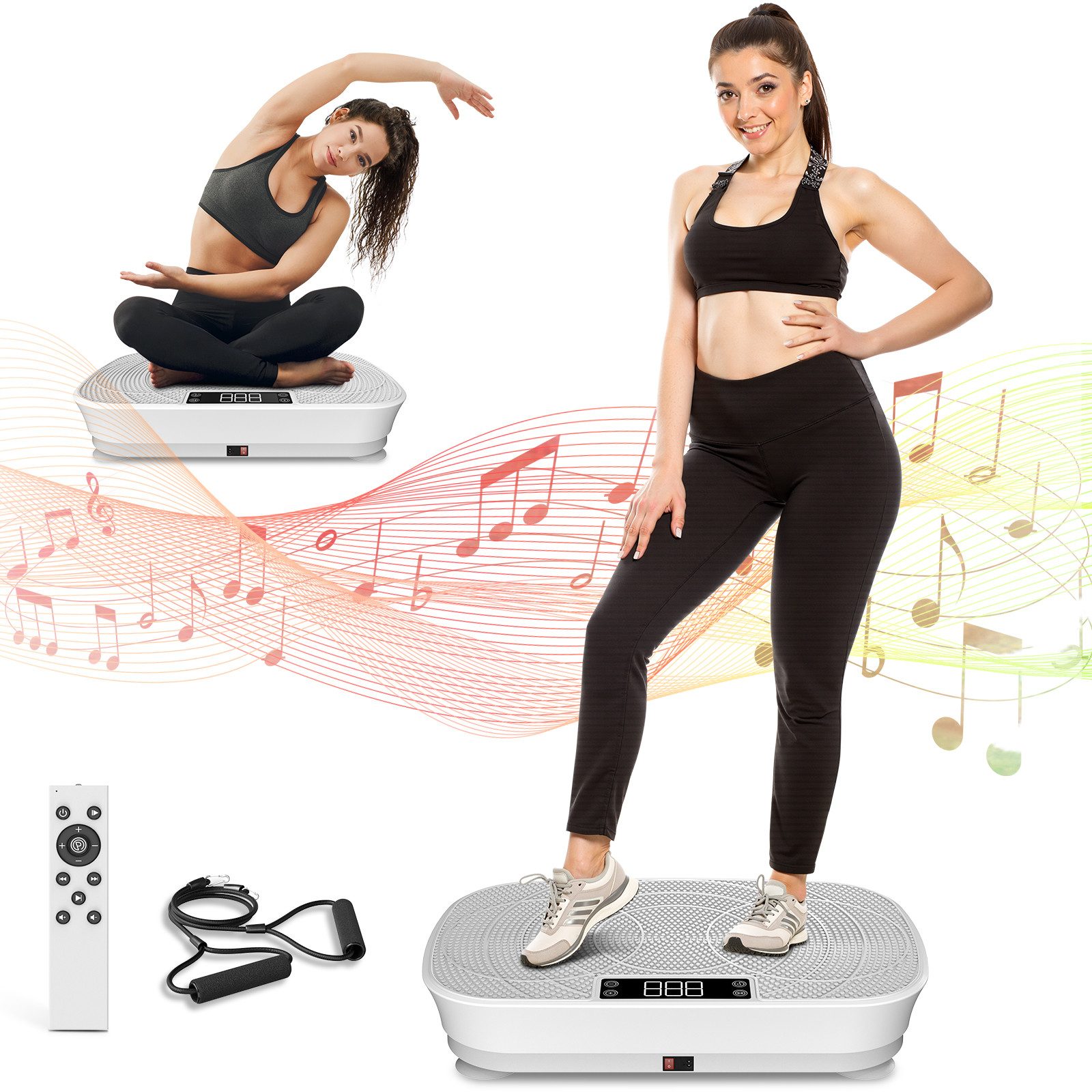 Vibrationsplatte Profi Vibrationsboard mit Bluetooth Bis 120KG