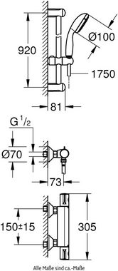 Grohe Brausethermostat Grohtherm 802 mit Wassersparfunktion