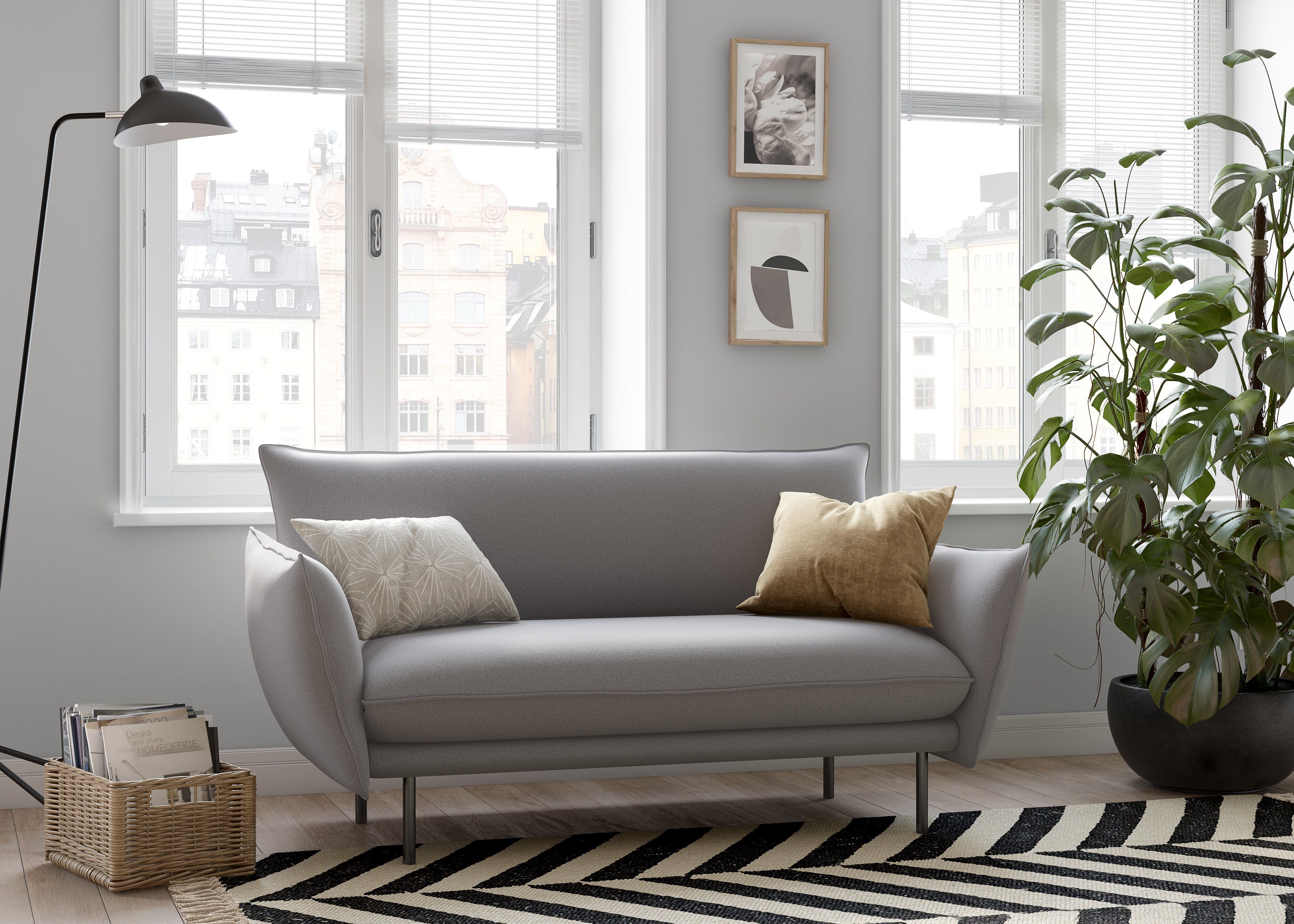 OTTO home 2-Sitzer Stine, Besonderes Design durch Kissenoptik und Keder, by Morten Georgsen