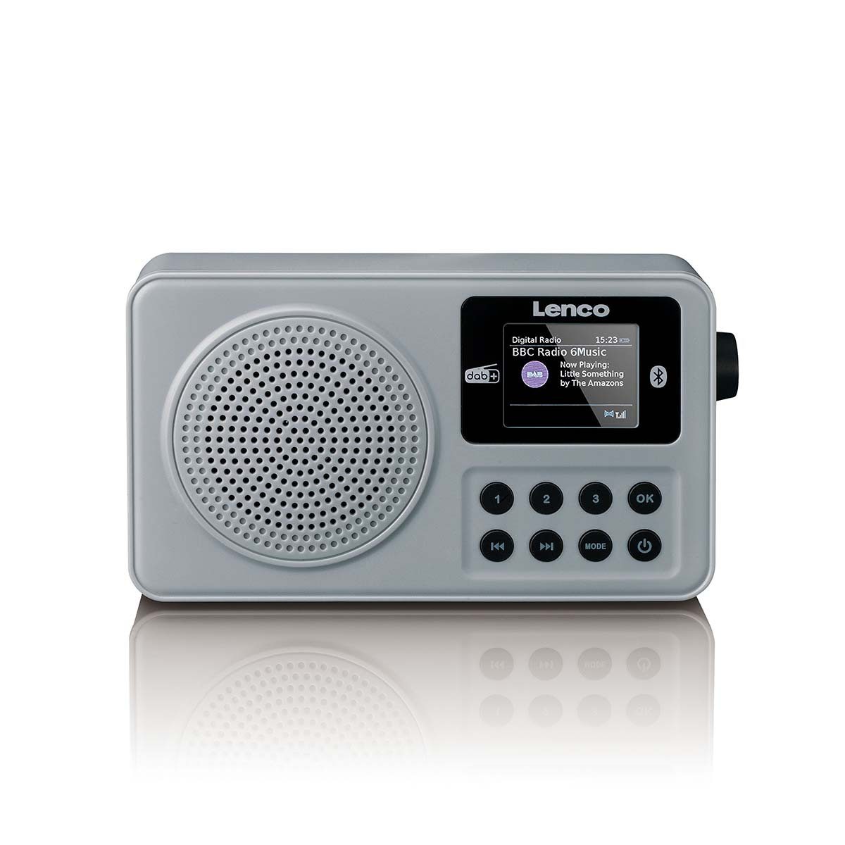 Lenco PDR-034GY Radio (DAB+ Radio,Tragbares Radio, DAB+, Bluetooth 5.3, tragbares Design für flexiblen Einsatz überall)