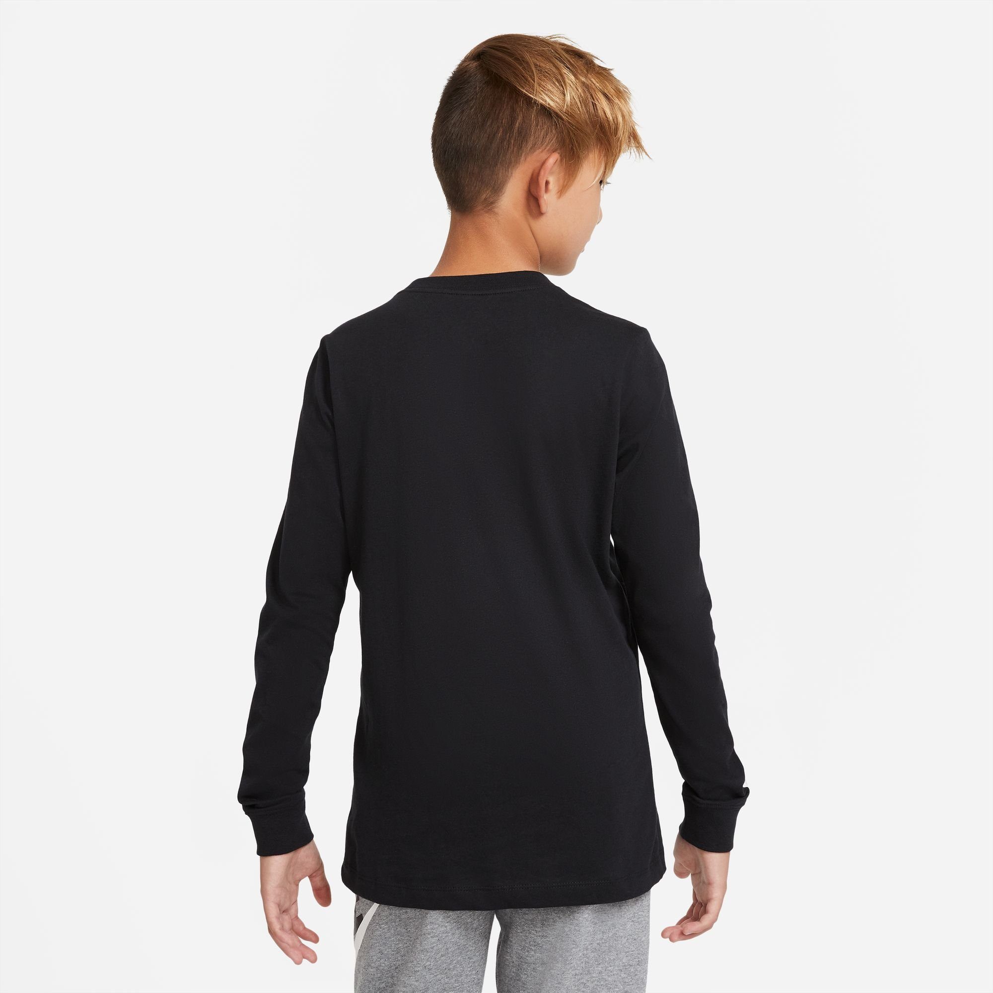 Nike Sportswear Langarmshirt (BOYS) schwarz T-SHIRT KIDS' LONG-SLEEVE BIG