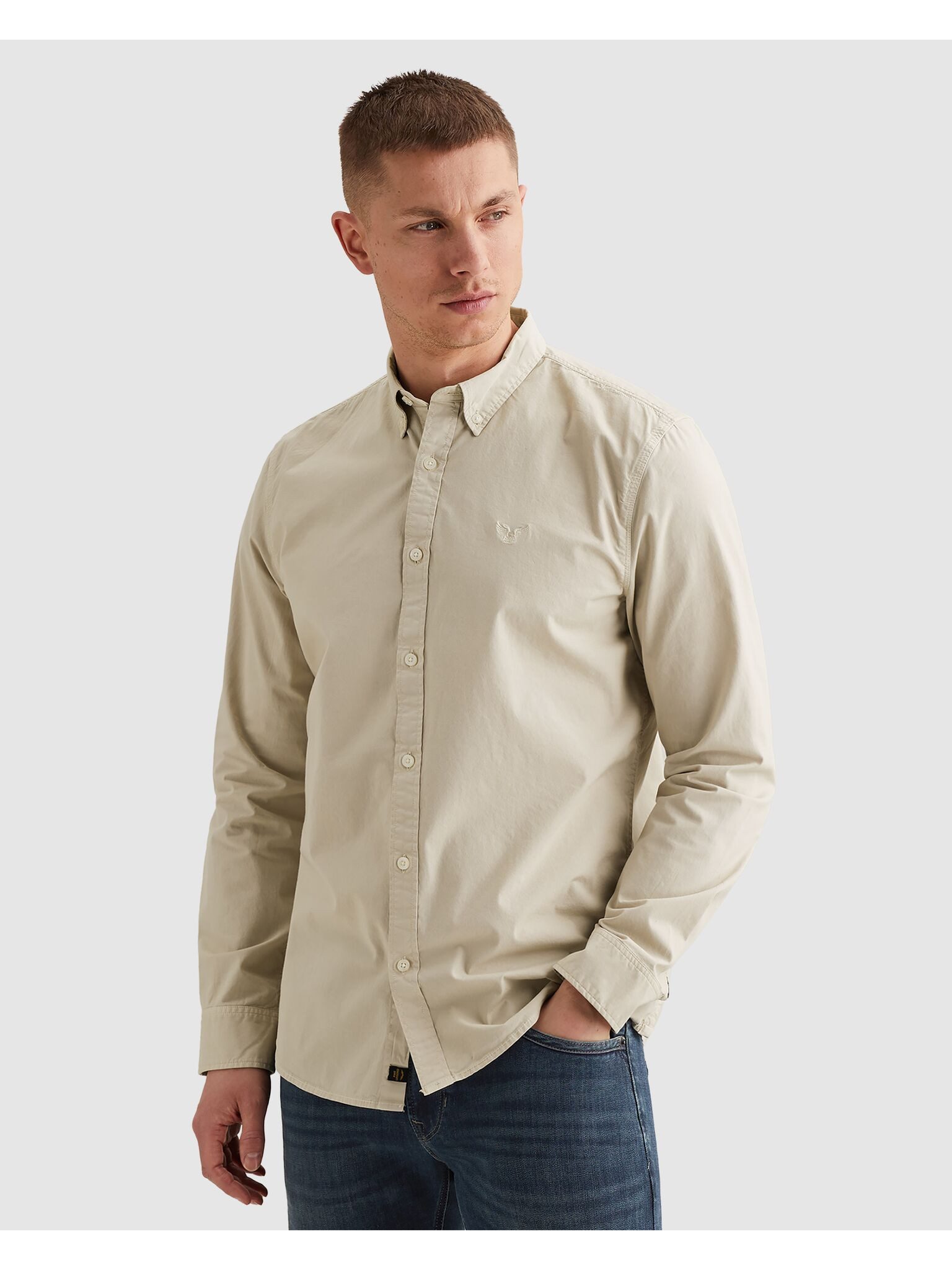PME LEGEND Langarmhemd Button-down-Kragen günstig online kaufen