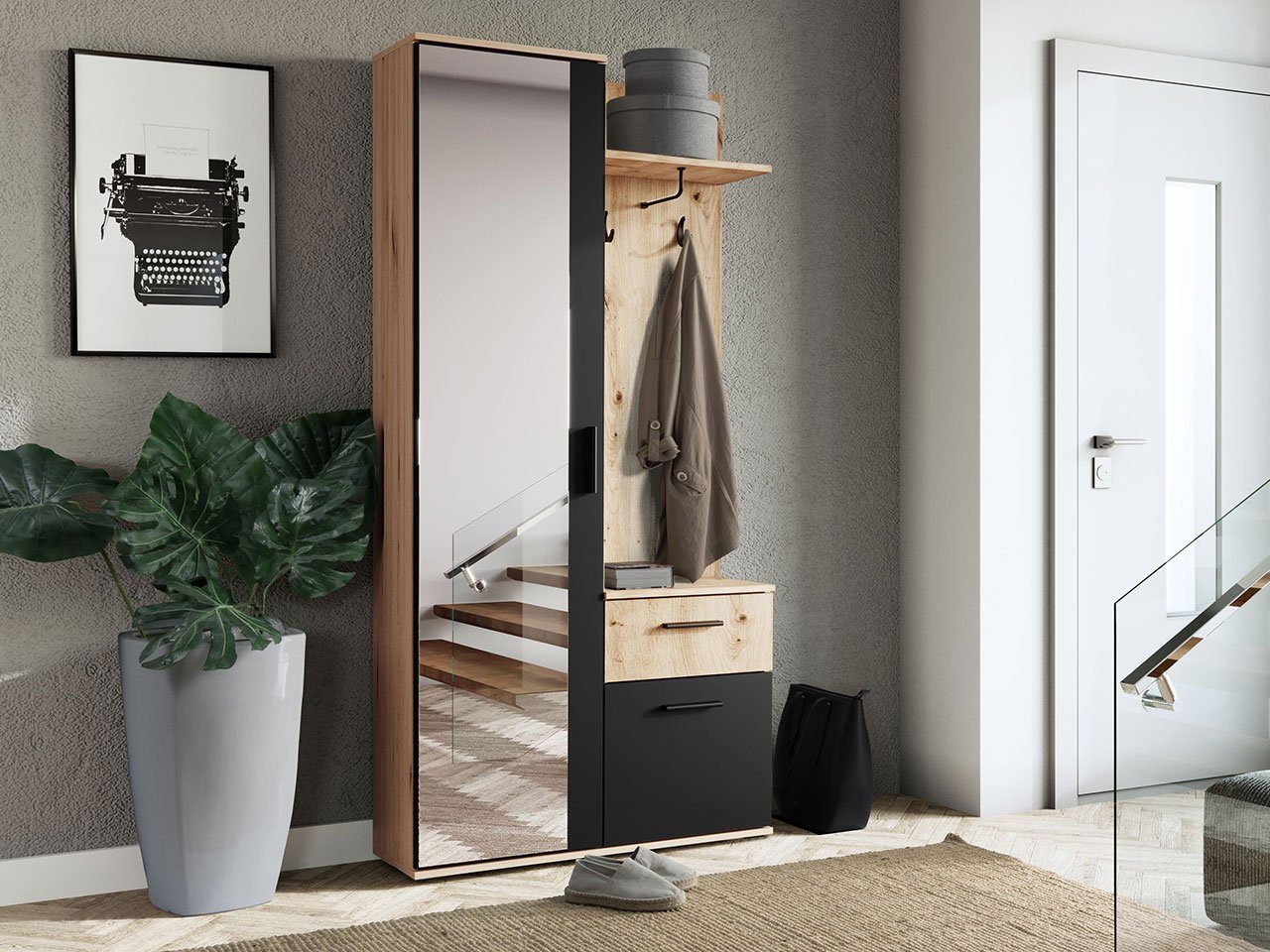 MIRJAN24 Garderoben-Set Lux, (Komplett-Set, 2 Kleiderhaken, günstig online kaufen