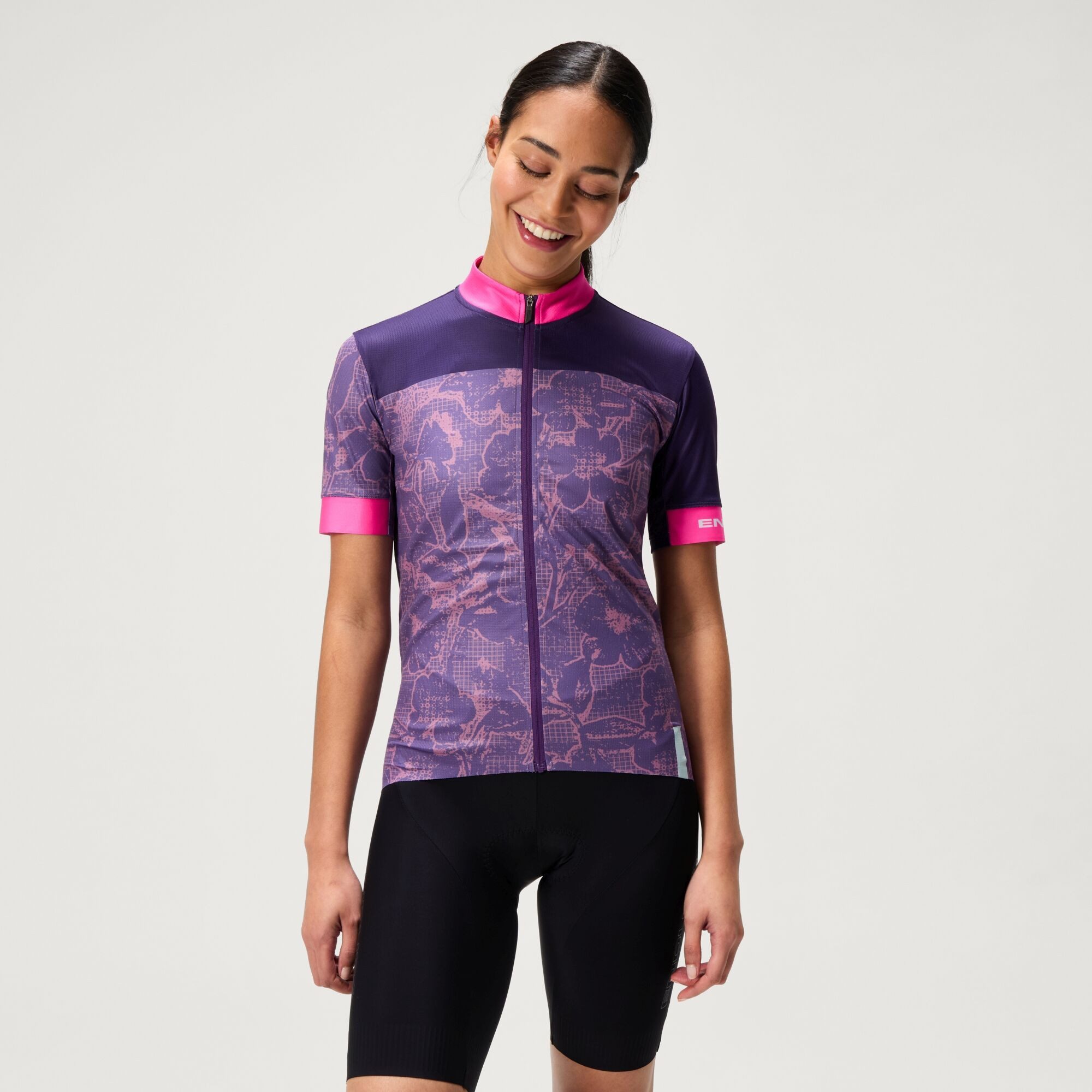 Endura Funktionsshirt Floral Block (1-tlg) mit Reißverschluss