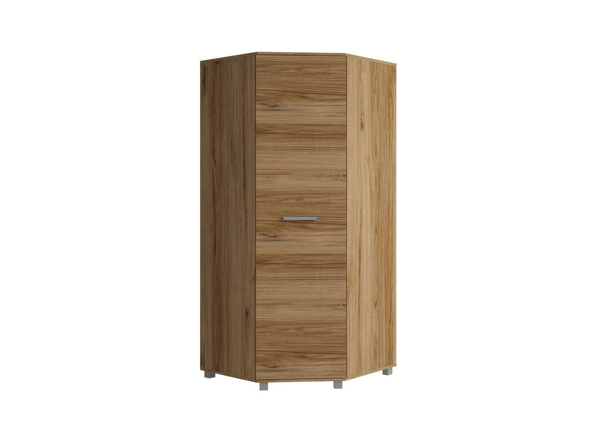 MOEBLO Eckschrank NURO N34 (Praktischer und eleganter Eckschrank, Kompakter Stauraum in modernen Farben, Schrank Garderobe Schlafzimmer) -(BxHxT):90x203x51 cm