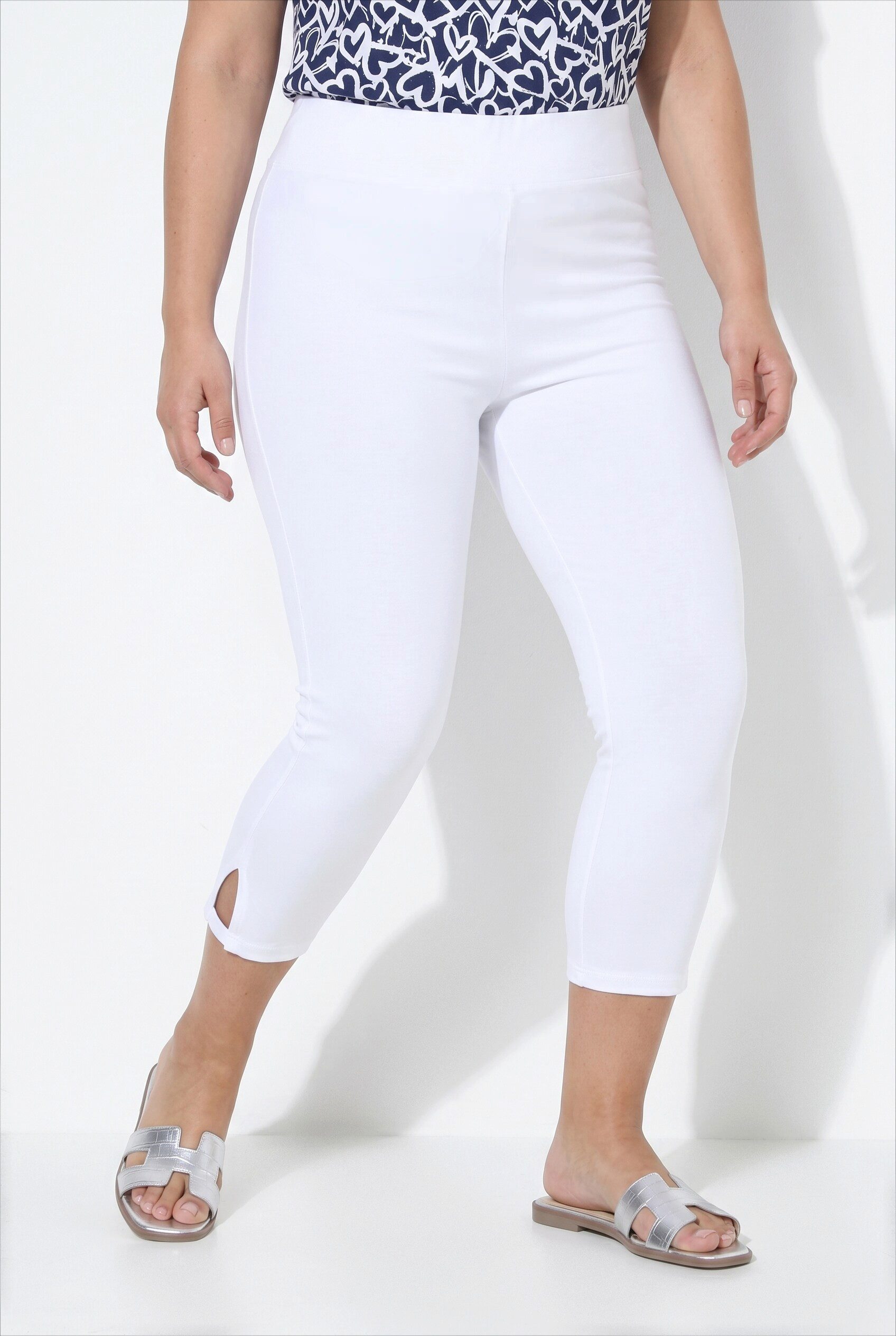 Angel of Style Leggings Capri-Leggings schmale Passform Elastikbund