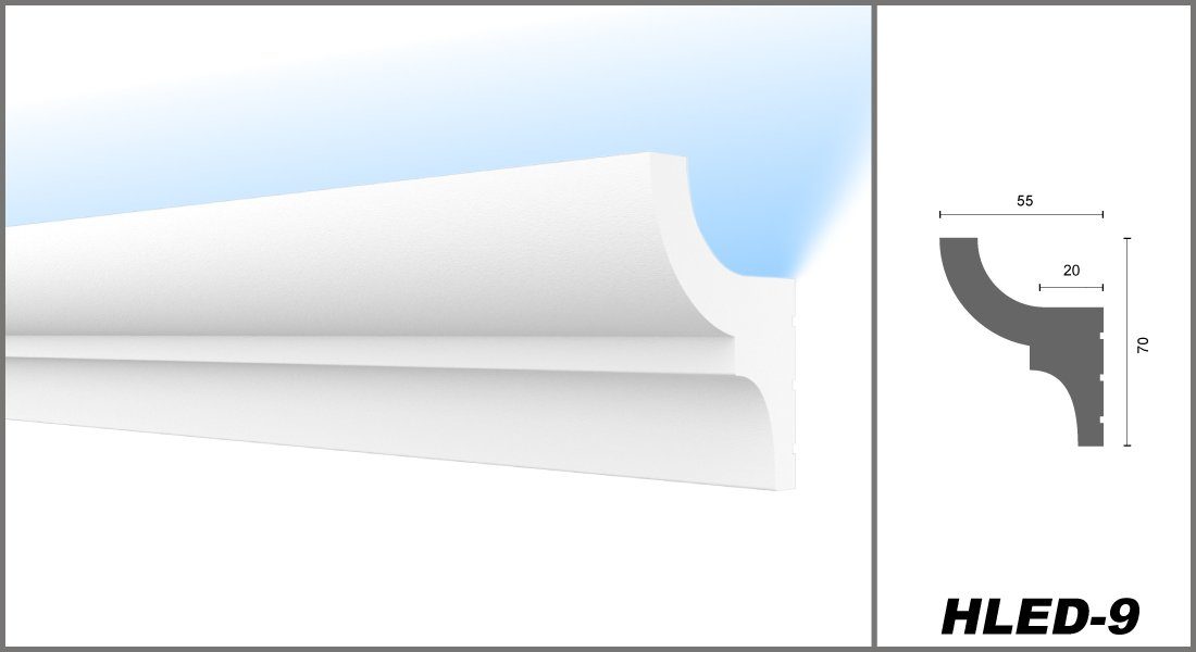 HEXIMO Eckprofil HLED 9 (LED Stuckleisten günstig online kaufen