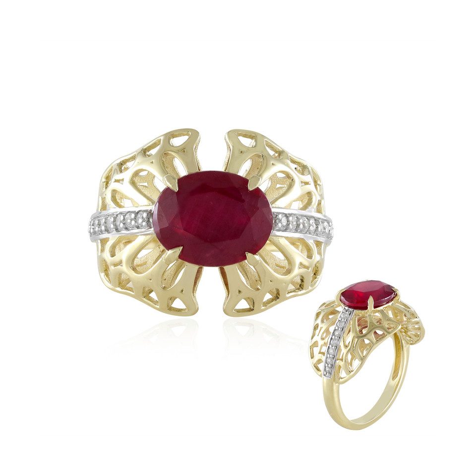 Goldring Goldring mit Madagaskar-Rubin, 3,15ct