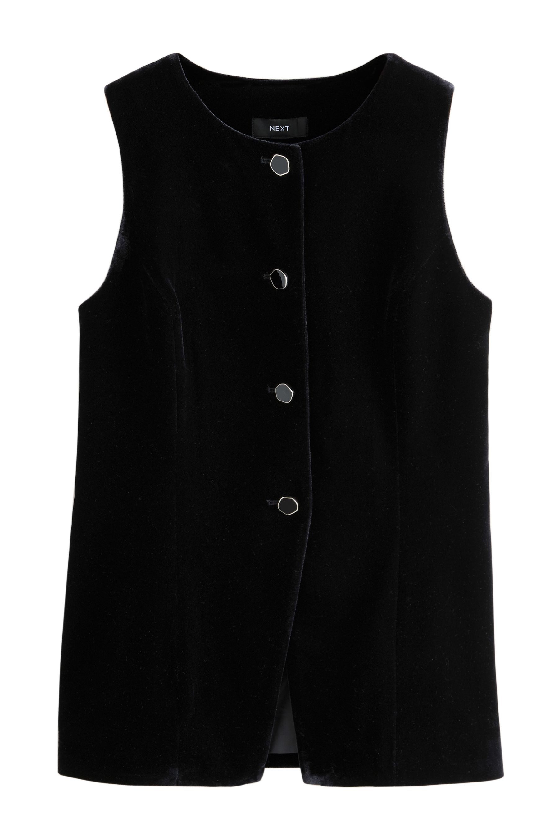Next Anzugweste Samtweste mit Knopfleiste und Rundhalsausschnitt (1-tlg) günstig online kaufen