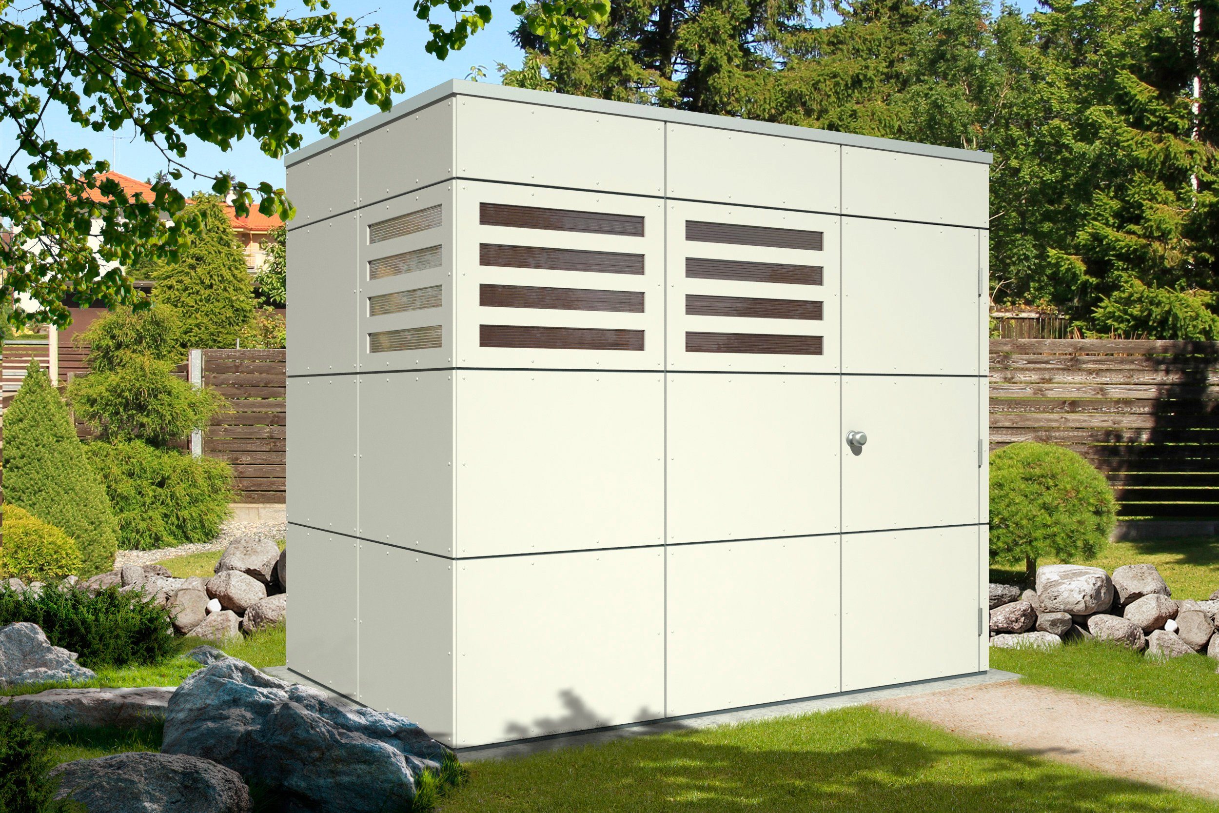 Skanholz Gartenhaus CrossCube Melbourne 2, BxT: 253x169 cm