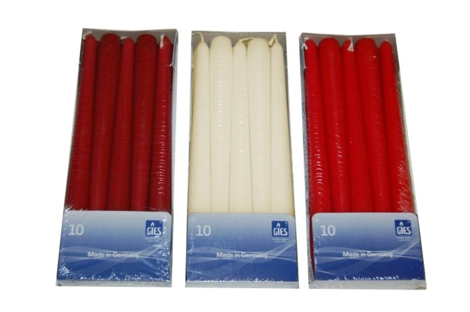 BURI Tafelkerze Spitzkerzen 10ner Packung in 4 Farben günstig online kaufen