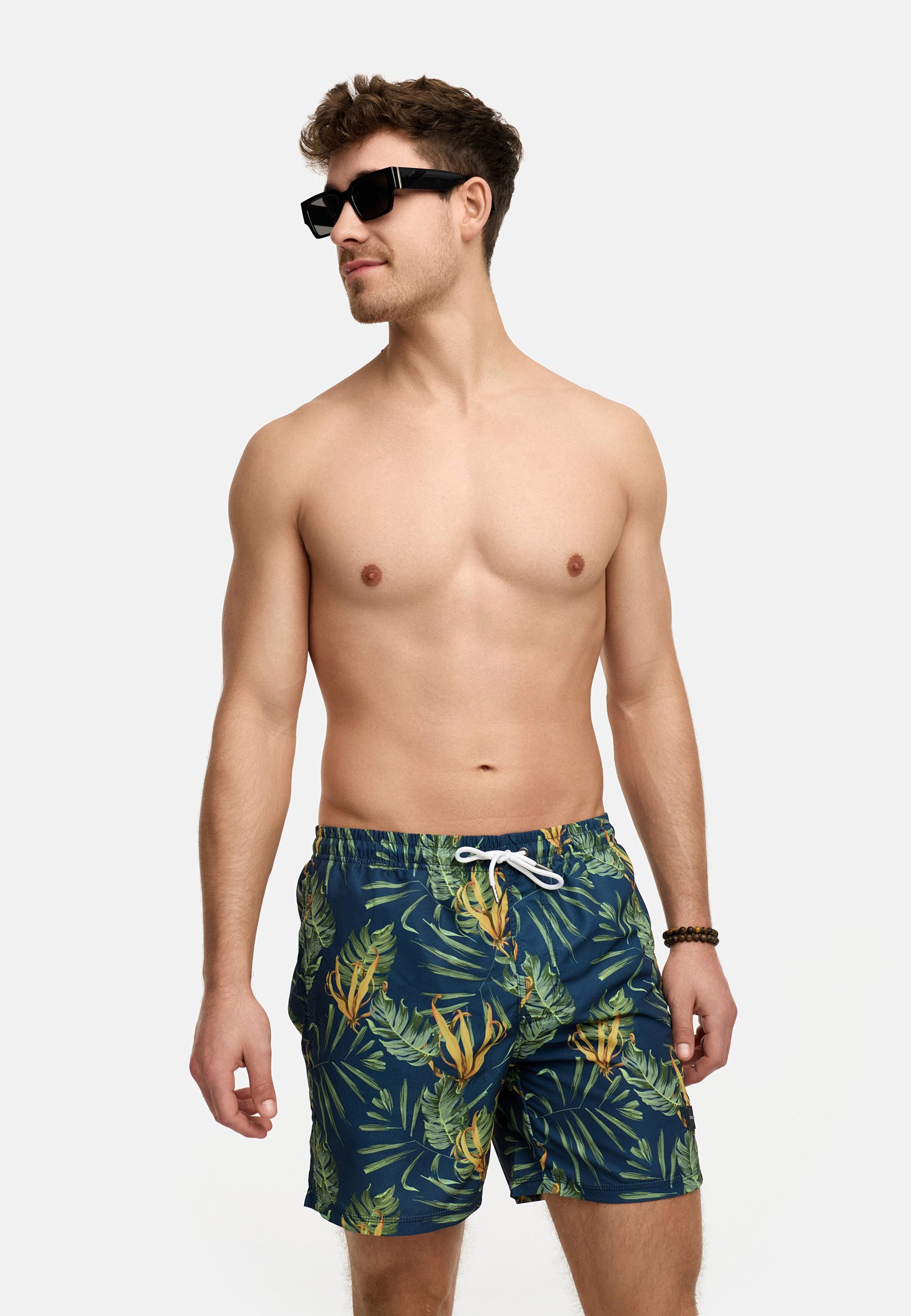 Indicode Badeshorts Herren INTonino Schwimmshorts Männer mit superweicher Innenhose ohne aufzureiben