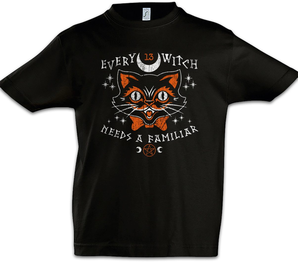 Urban Backwoods Print-Shirt Every Witch Kinder T-Shirt Black Cat Katze Magic Hexe Kater Witches (1-tlg) Magic Katzen Liebe Hellseherin