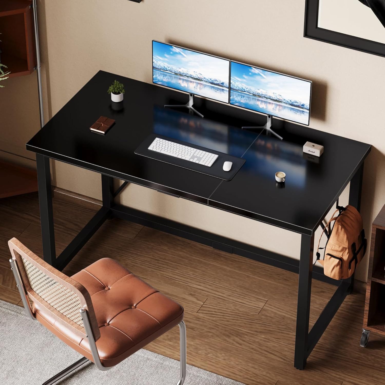 HOMALL Gamingtisch Computertisch, geeignet für kompakte Räume: 80/100/120/140 cm (Kompakter Schreibtisch und Spieltisch, maximale Tragkraft 130 Kilogramm)