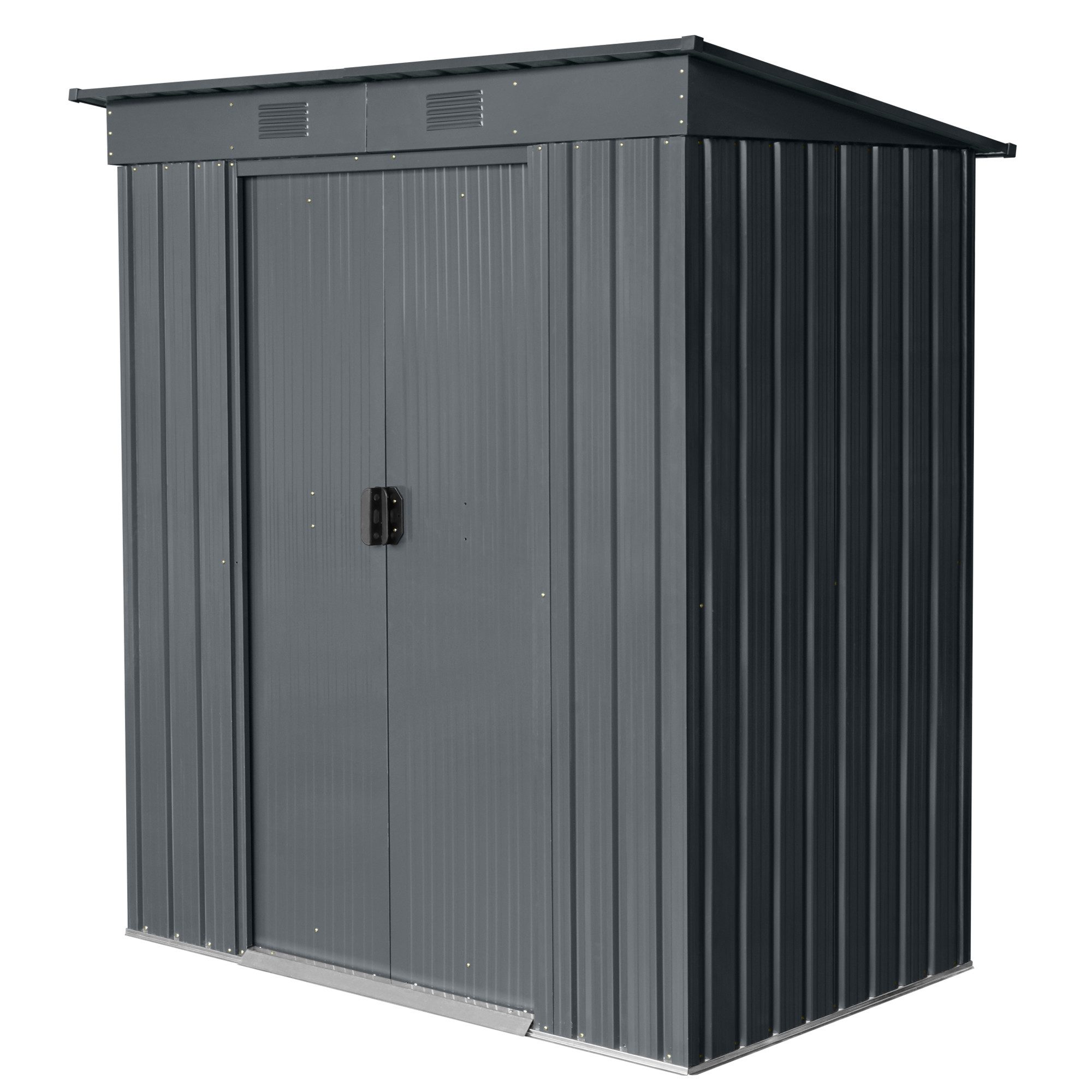 GARDEN 'N' MORE Gerätehaus Pultdachhaus Basic plus, BxT: 174x110 cm, einfacher Aufbau, Langlebig, mit Lüftungsschlitzen