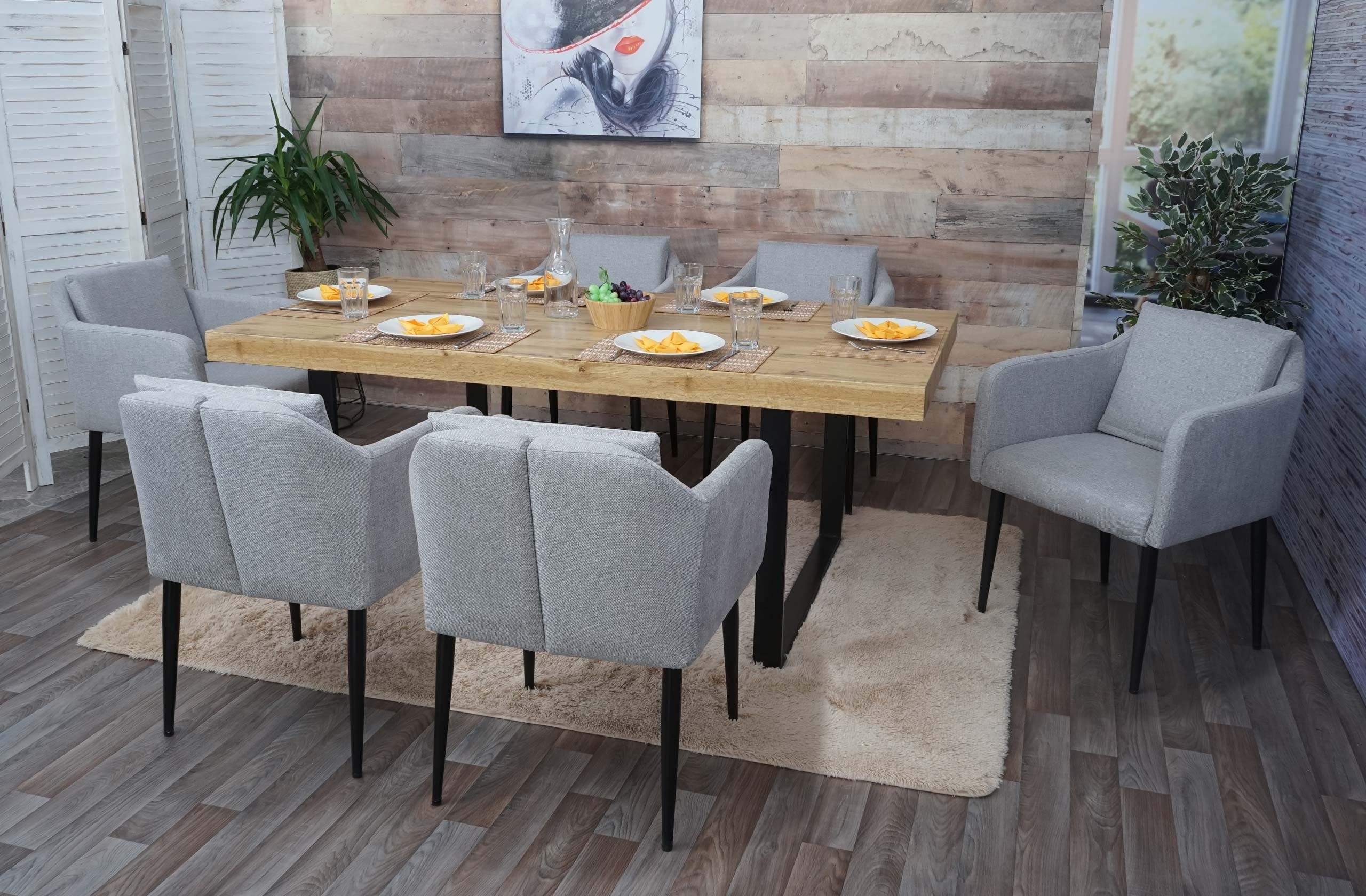 MCW Esszimmerstuhl MCW-H93-S-6 (Set, 6 St), 6er-Set, Bequeme Sitzpolsterung, Rückenkissen mit Reißverschluss