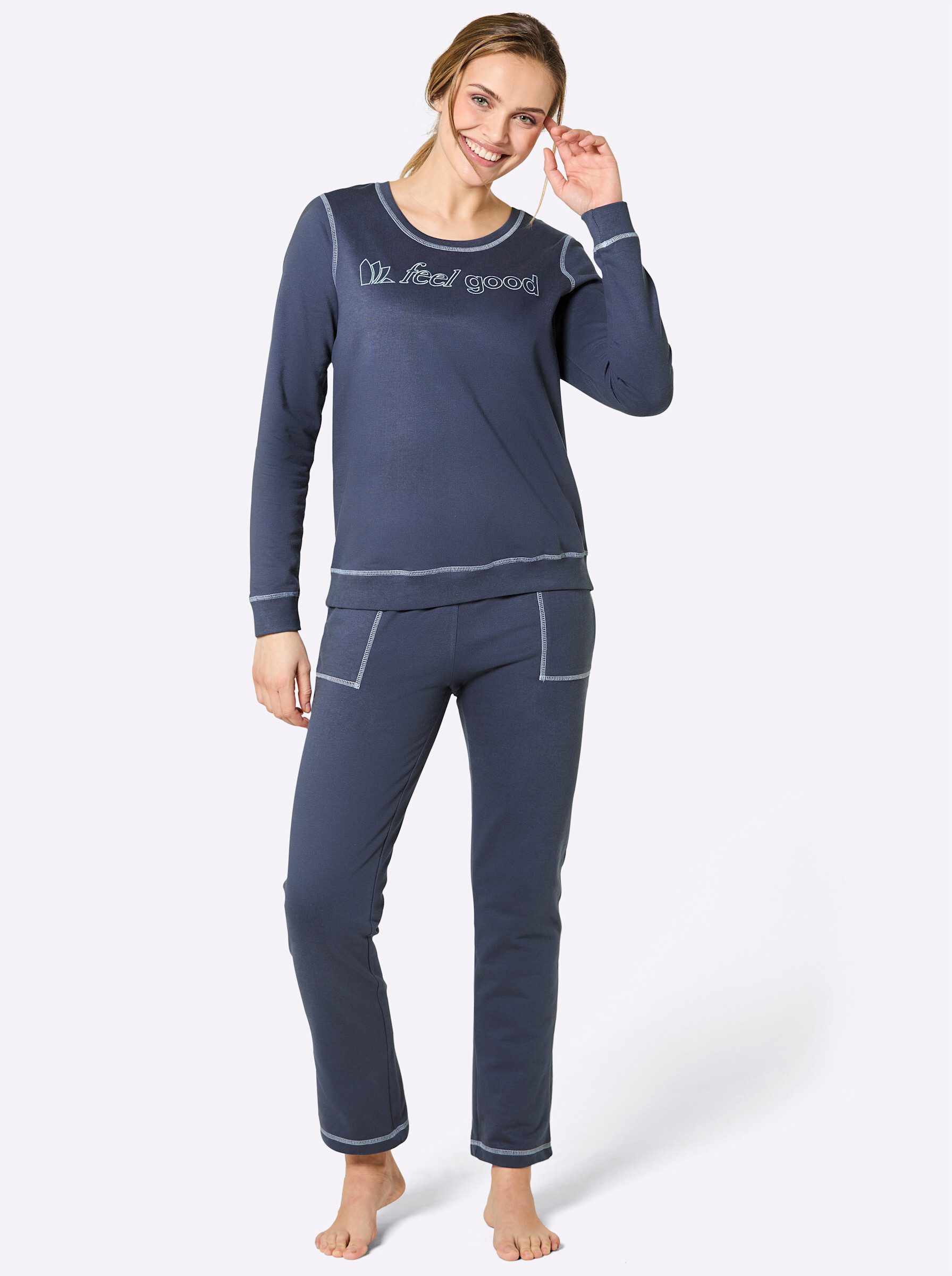 Witt Trainingsshirt Hausanzug Langarm