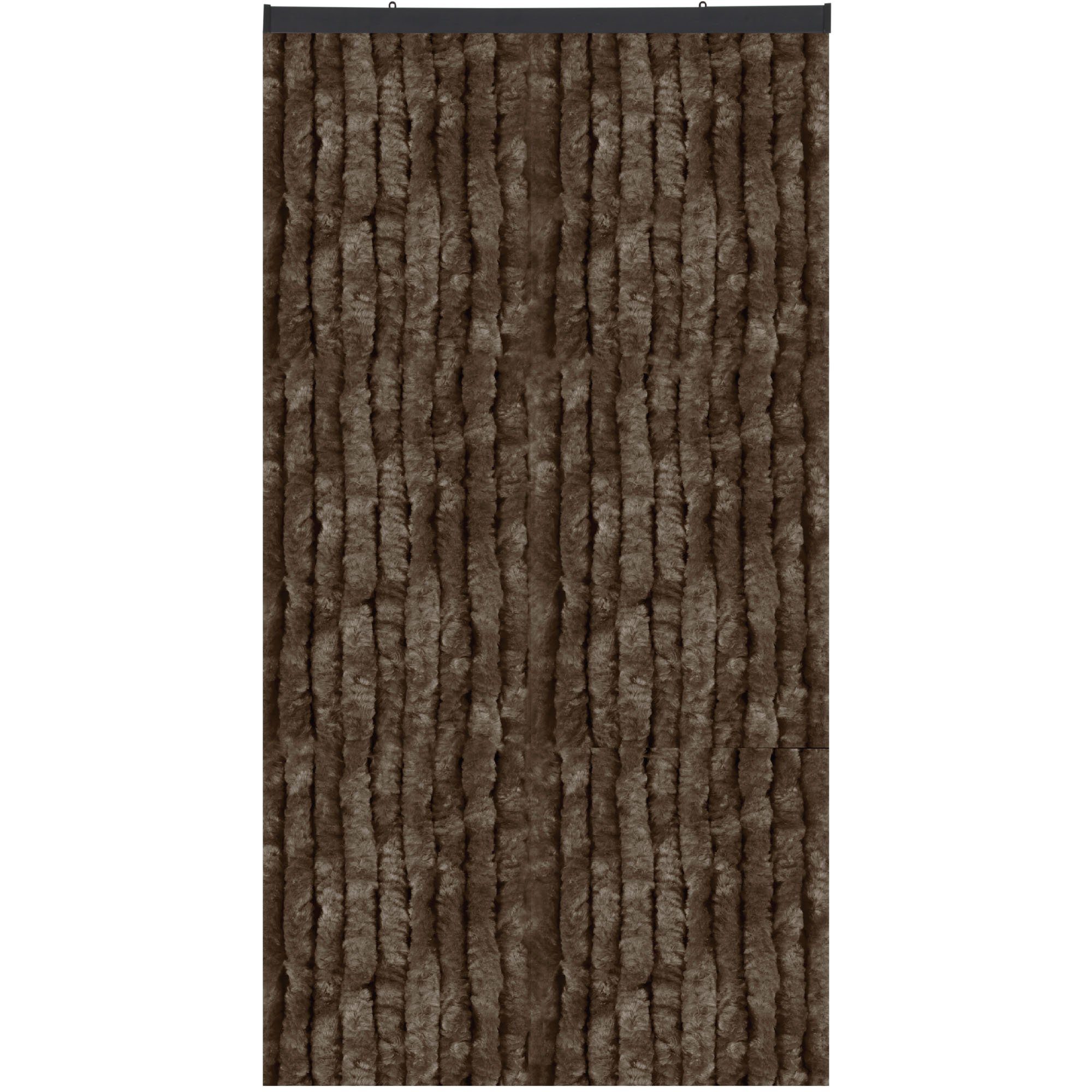 Türvorhang Flauschi, Arsvita, Ösen (1 St), Flauschvorhang 160x185 cm in Unistreifen braun, viele Farben