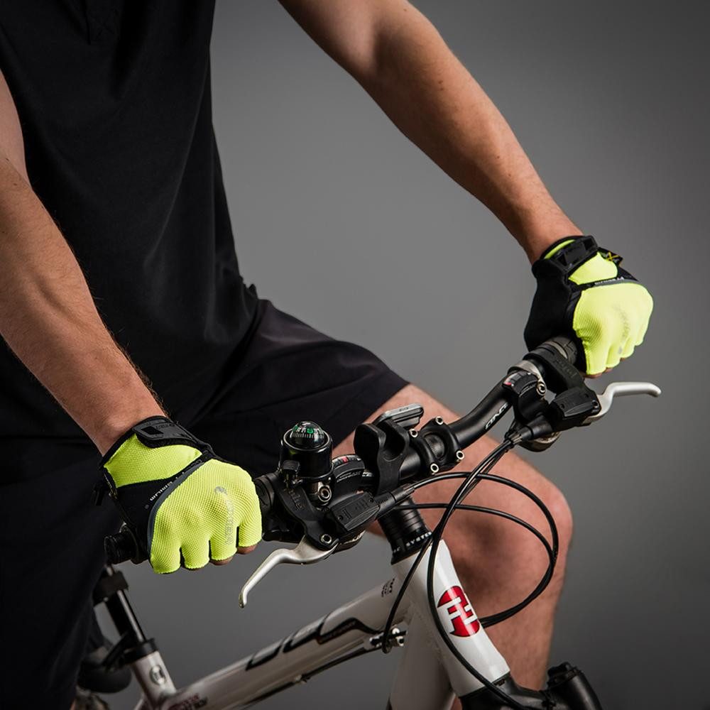 Chiba Fahrradhandschuhe CHIBA Gel Premium - Radhandschuhe neongelb XXL mit Poron-Gel-Polsterun