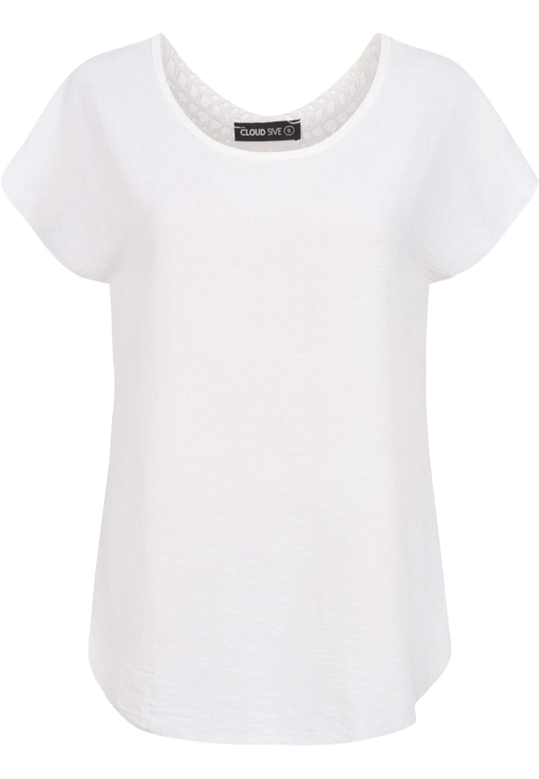 CLOUD 5IVE T-Shirt CLOUD 5IVE Cloud5ive Damen Musselin Top mit Spitzenbesat günstig online kaufen