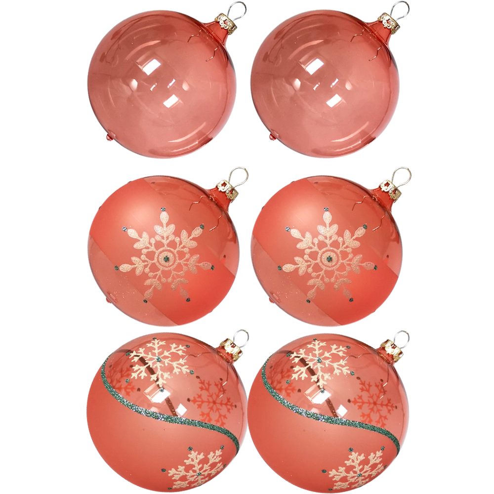 Glasdesign Weihnachtsbaumkugel Thüringer handbemalt (6 hummer Mix-Box St), Weihnachtskugel mundgeblasen,