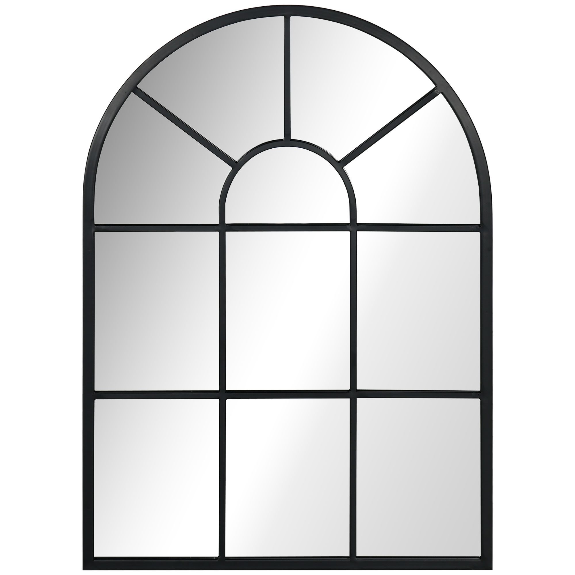 HOMCOM Wandspiegel mit Metallrahmen Hängespiegel Dekospiegel günstig online kaufen