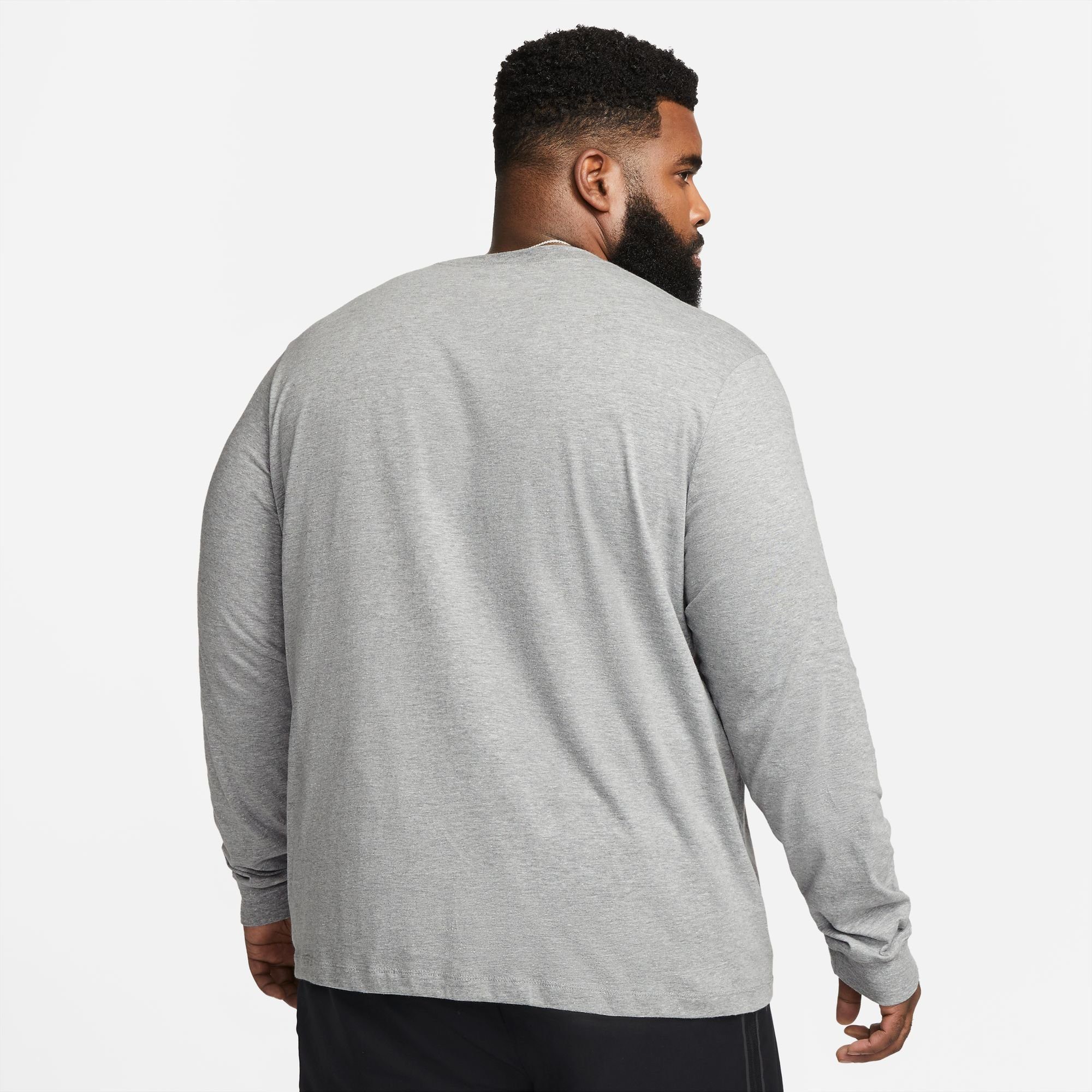 GREY HEATHER/BLACK Nike Sportswear Langarmshirt LONG-SLEEVE DK MEN'S T-SHIRT