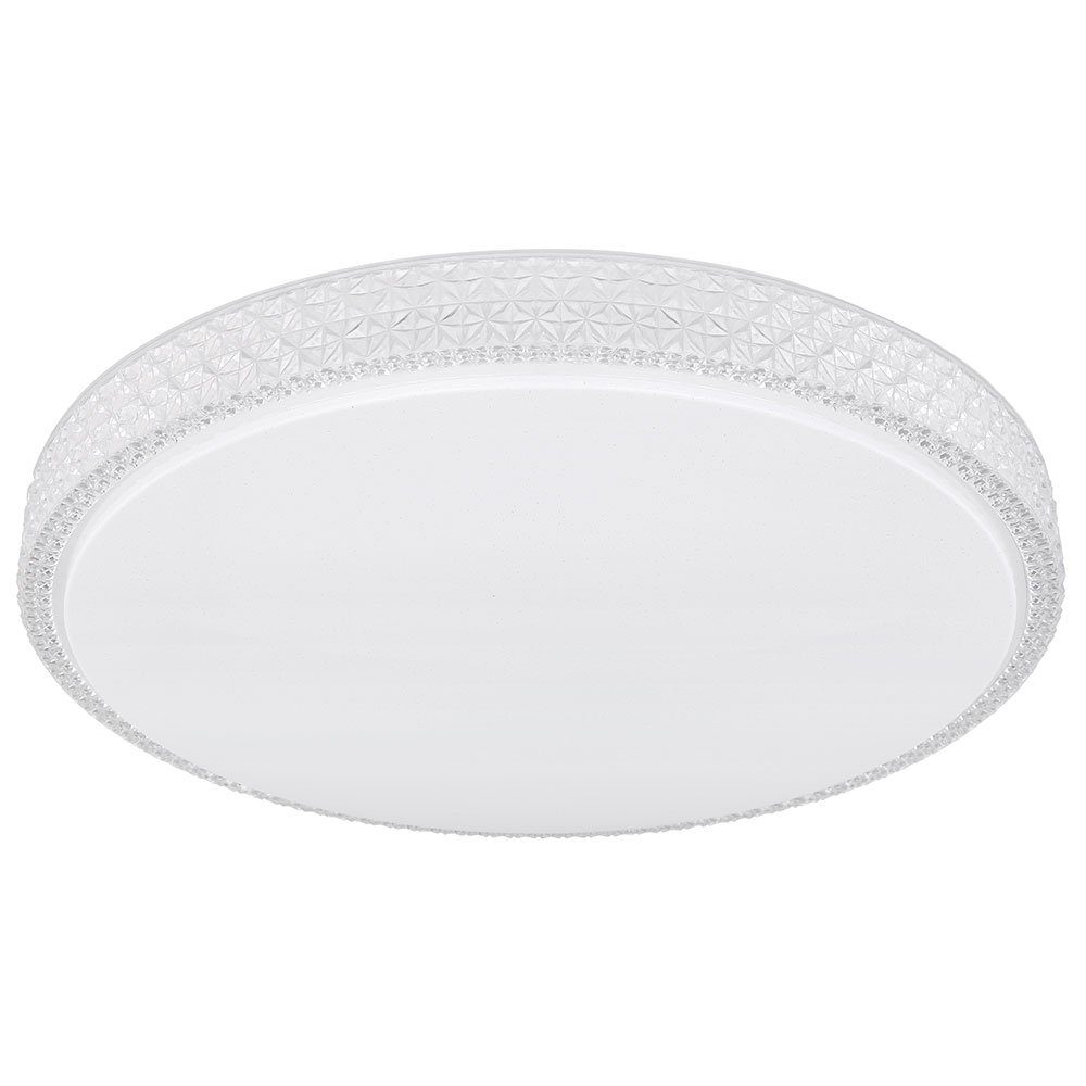 GLOBO LIGHTING LED Deckenleuchte, LED-Leuchtmittel fest verbaut, Farbwechsel, Deckenleuchte Kristalle LED Fernbedienung dimmbar CCT Sterneneffekt