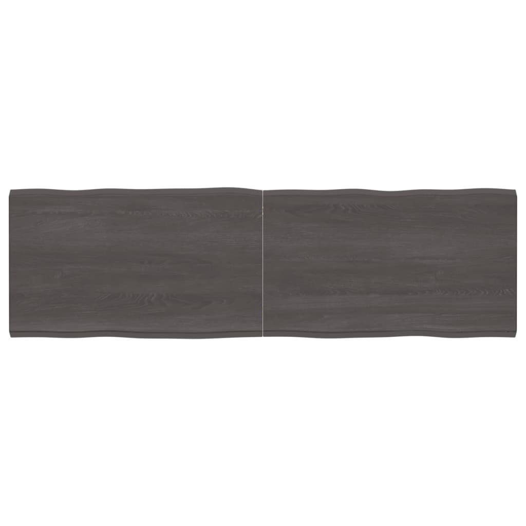 furnicato Tischplatte 200x60x(2-6) cm Massivholz Behandelt Baumkante (1 St)