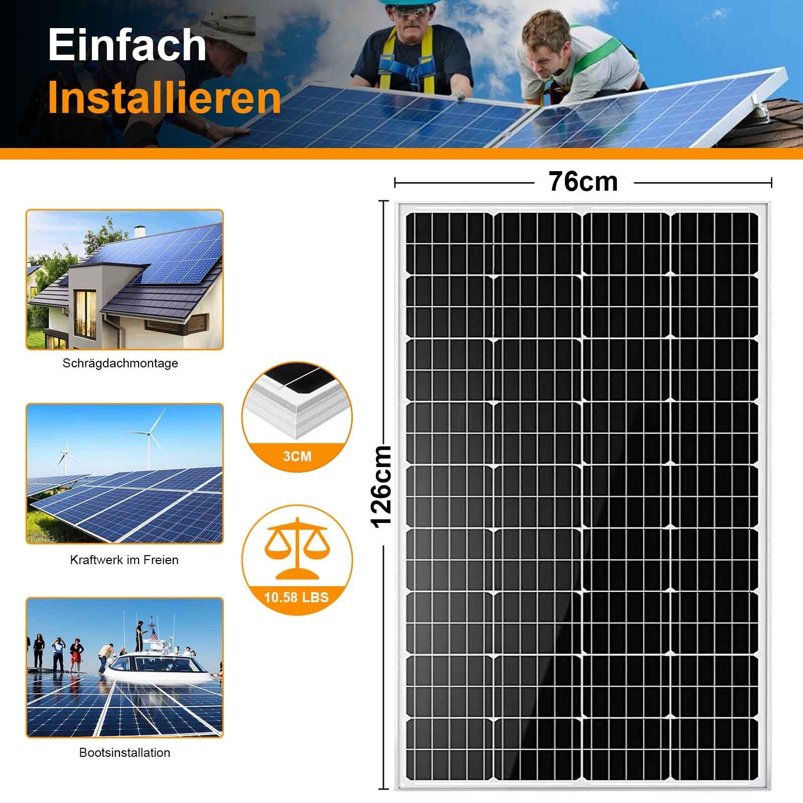 GLIESE Solarmodul 600Watt Solarmodul 12V 200W