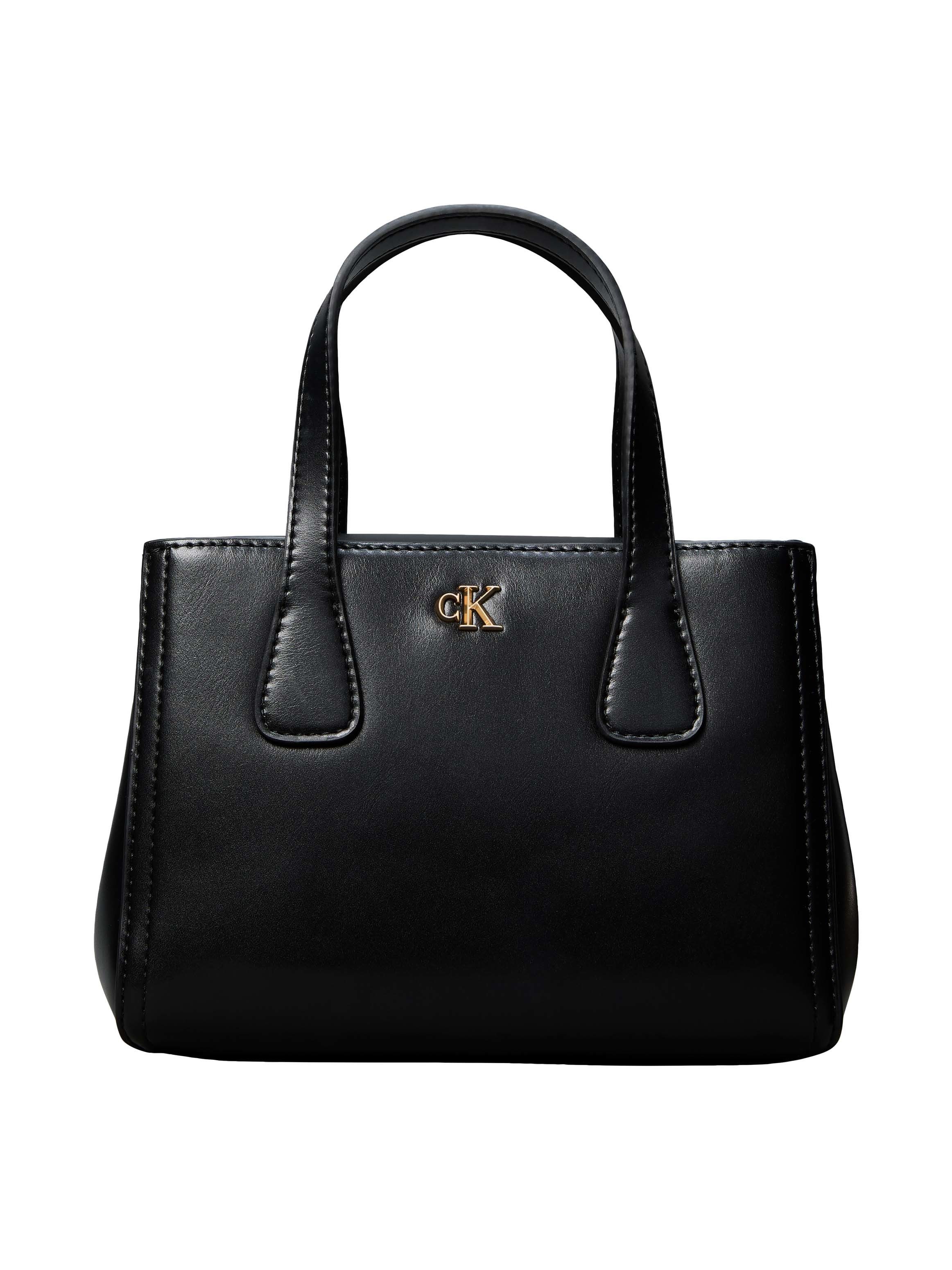 Calvin Klein Tragetasche CK MINI TOTE CROSSBODY, Umhängetasche, Schultertasche mit Logoschriftzug