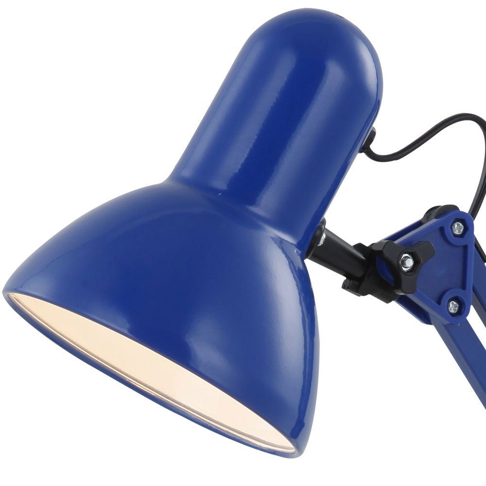 etc-shop Schreibtischlampe, Leuchtmittel Lampe nicht Schreib Tisch blau Lese Wohn Arbeits inklusive, Beleuchtung Leuchte Zimmer