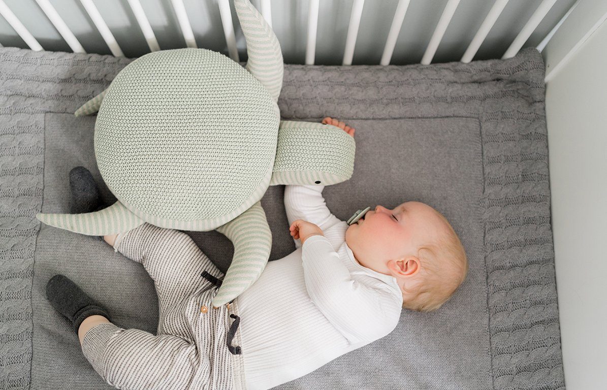 KINDSGUT Kuscheltier Schildkröte, aus 100% Baumwolle, gestrickt, Schildkröte