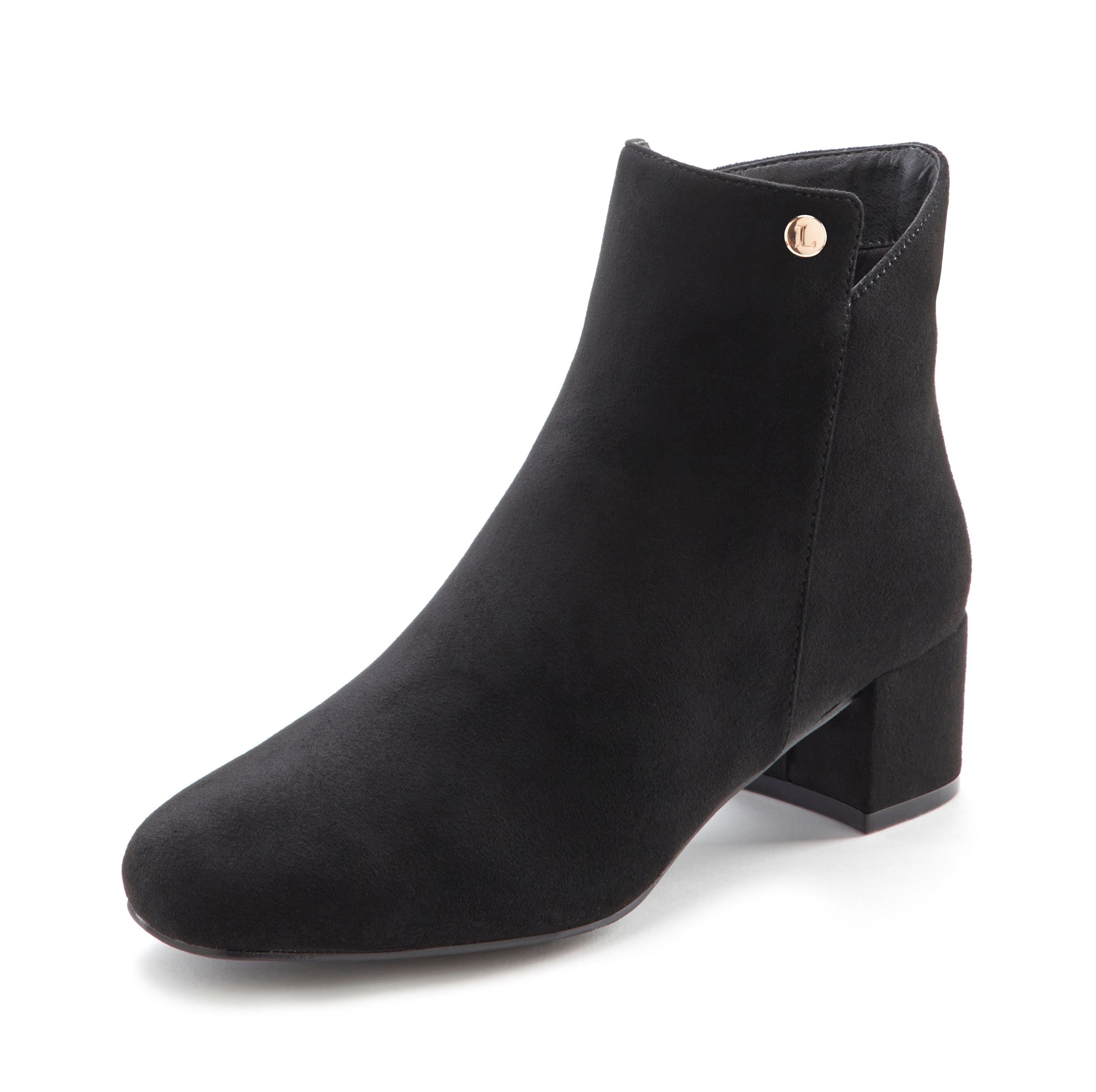 LASCANA Sommerstiefelette Stiefelette mit bequemen Blockabsatz, Ankle Boots, Stiefel VEGAN