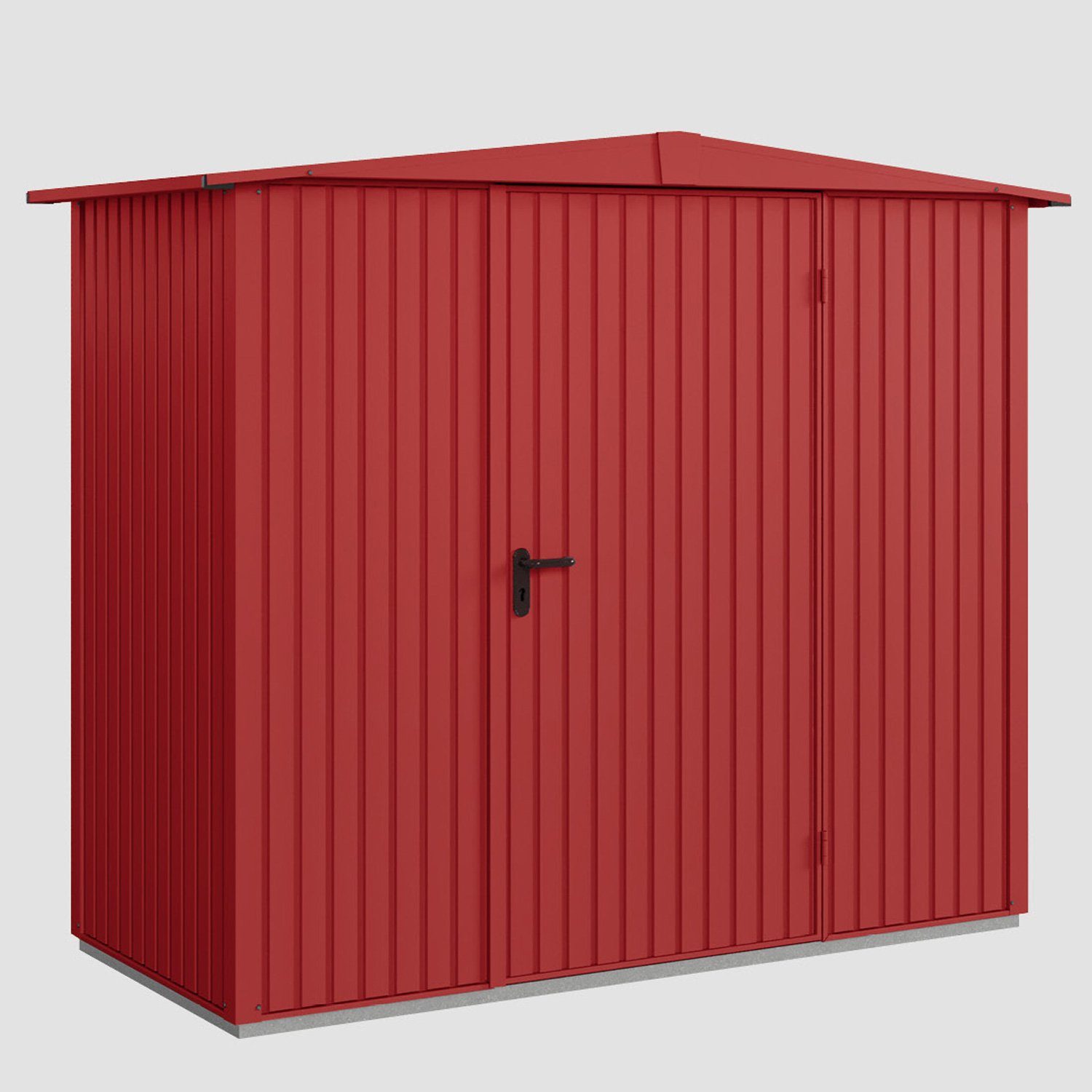 Hörmann Ecostar Gerätehaus Trend mit Satteldach (259 x 121 cm), Metall, ohne scharfe Kanten
