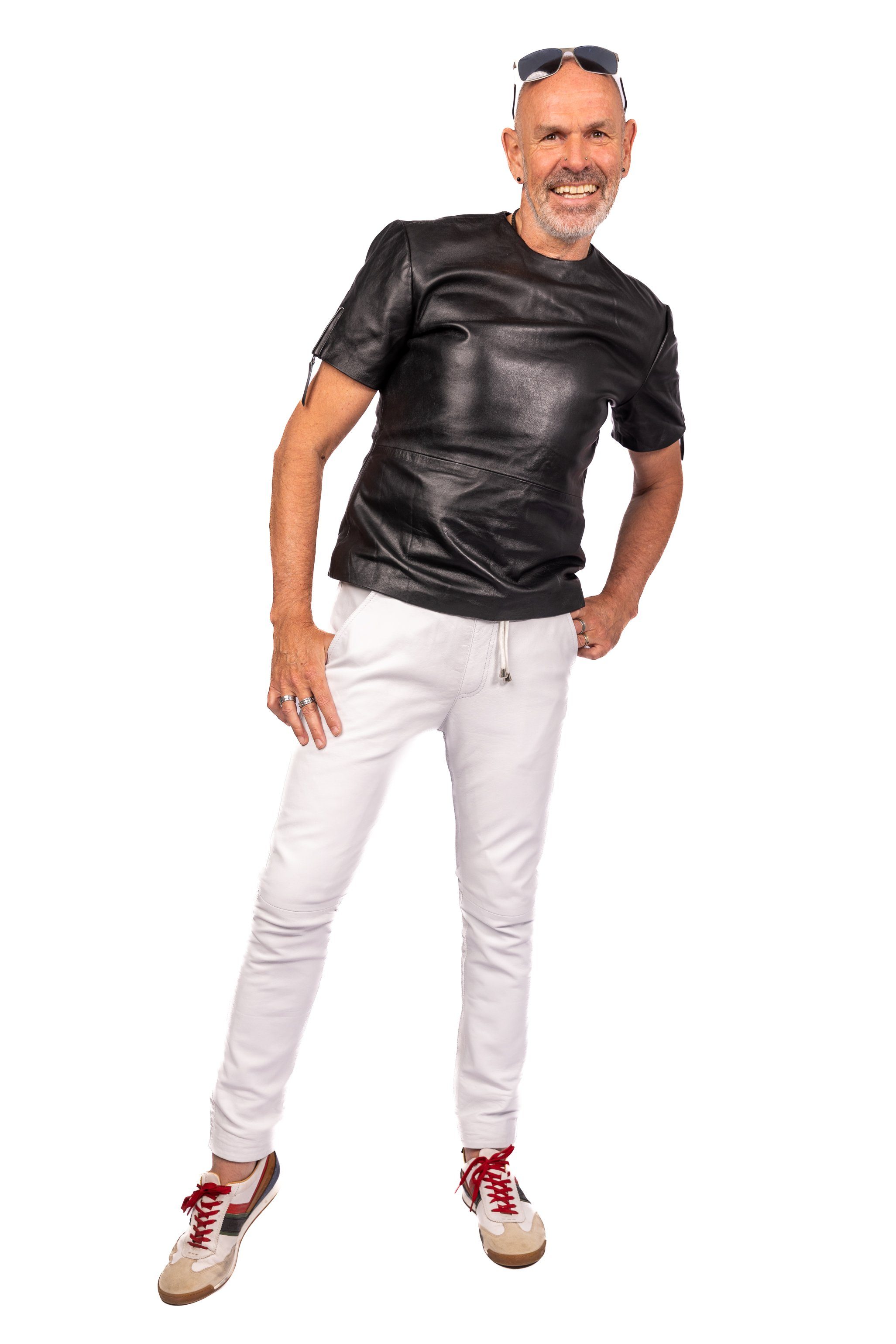 Be Noble Lederjacke Ledershirt Ledershirt für Herren aus weichem Lammnappa