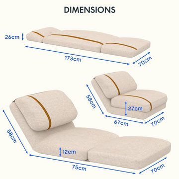 FLEXISPOT Sessel XC-TG2/XC-TW2 (Schlafsessel, Liegesessel, Bodensessel, erstellbarer Sessel), Relaxsessel, Schlafsessel, Klappsessel mit Liegefunktion