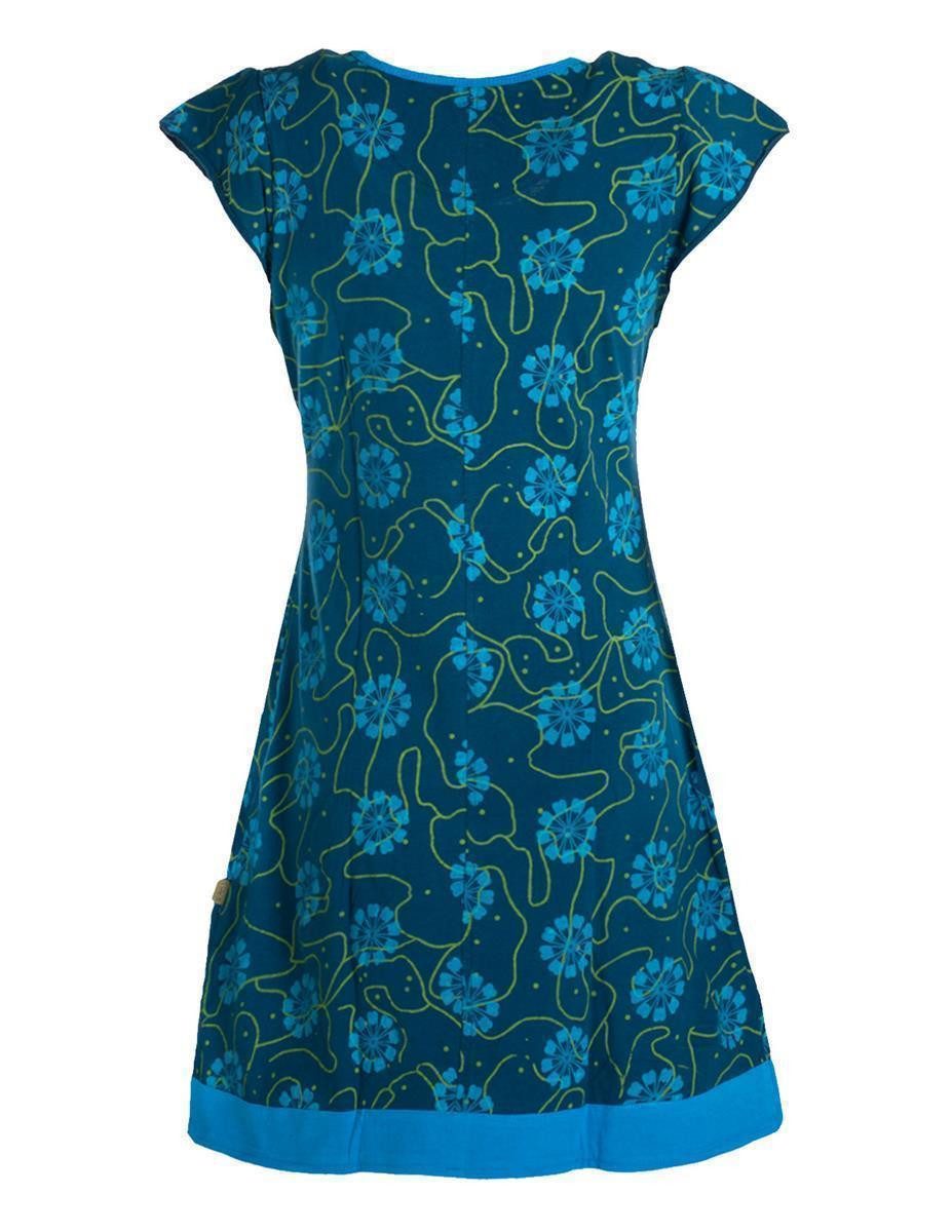 Vishes Tunikakleid Damen kurzarm Longshirt-Kleid Mini-Kleid günstig online kaufen