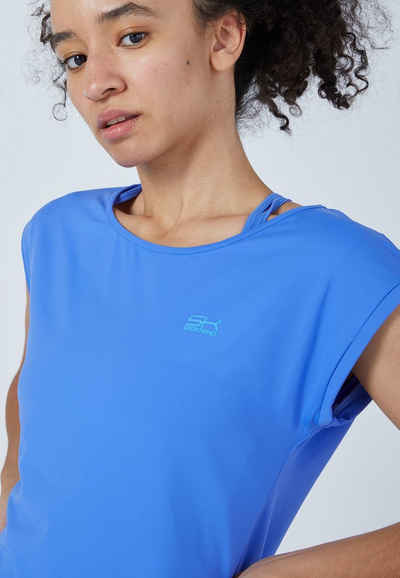 SPORTKIND Funktionsshirt Tennis Loose Fit Shirt Mädchen & Damen kornblumen blau