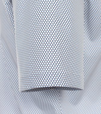 CASAMODA Businesshemd Kurzarmhemd - Modern Fit - Button-Down - Print - Blau