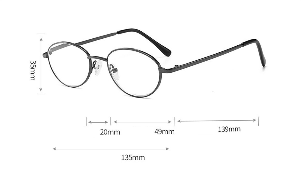 bedruckte presbyopische PACIEA anti grau Gläser Lesebrille Rahmen Mode blaue