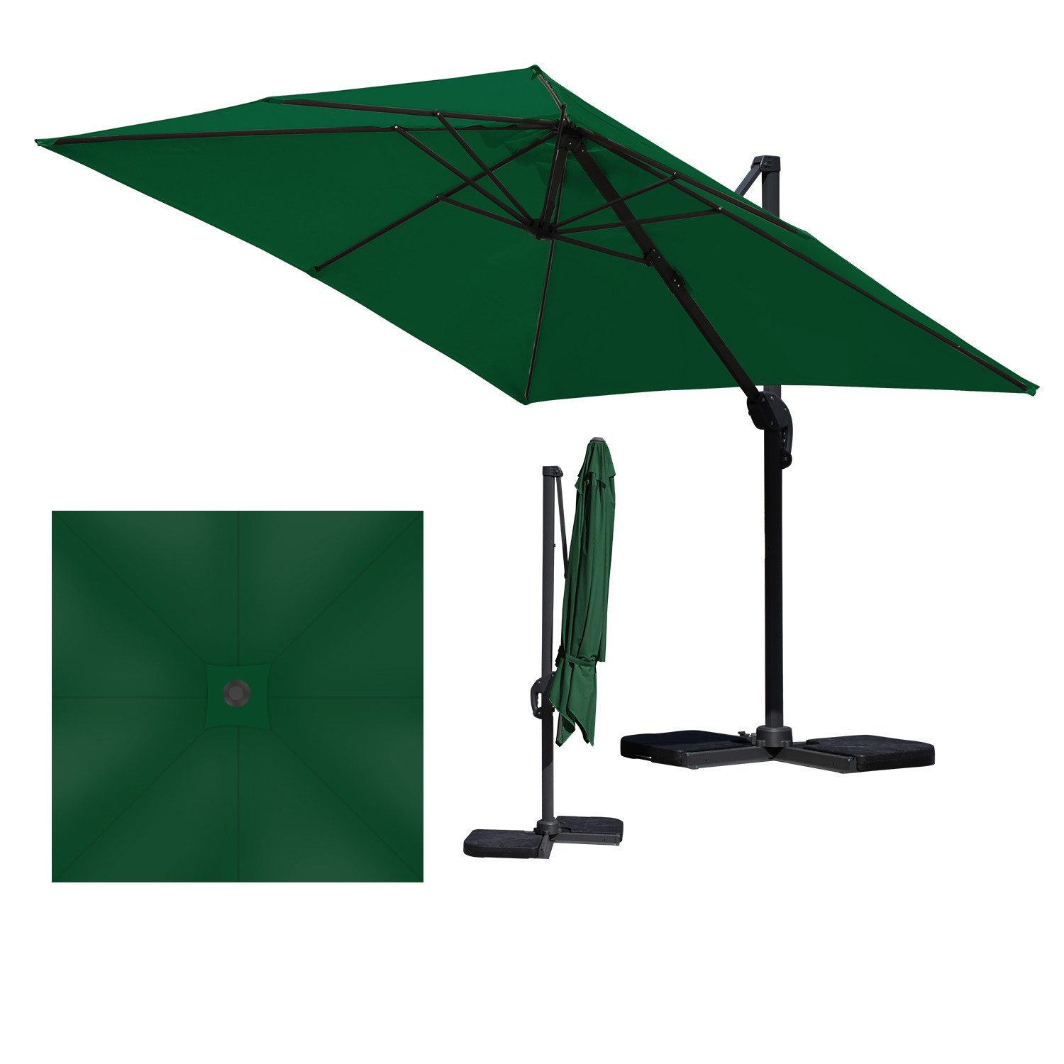 Clanmacy Sonnenschirm Sonnenschirm Beleuchtung Ampelschirm 300 günstig online kaufen