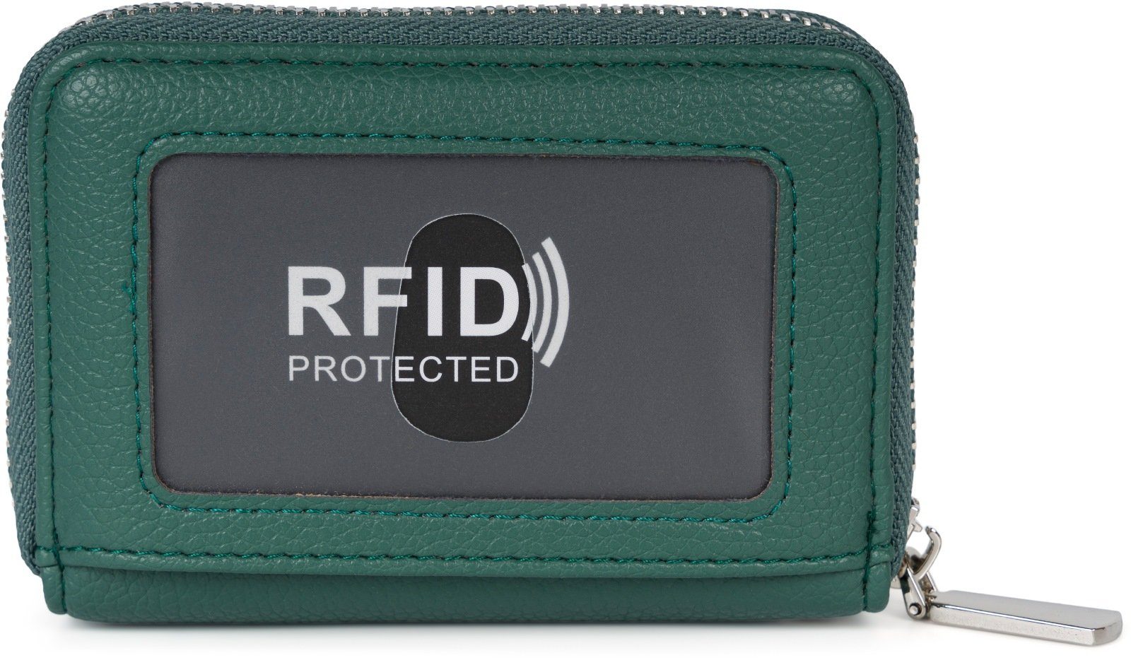styleBREAKER Geldbörse (1-tlg), Karten Geldbörse mit RFID-Schutz Dunkelgrün