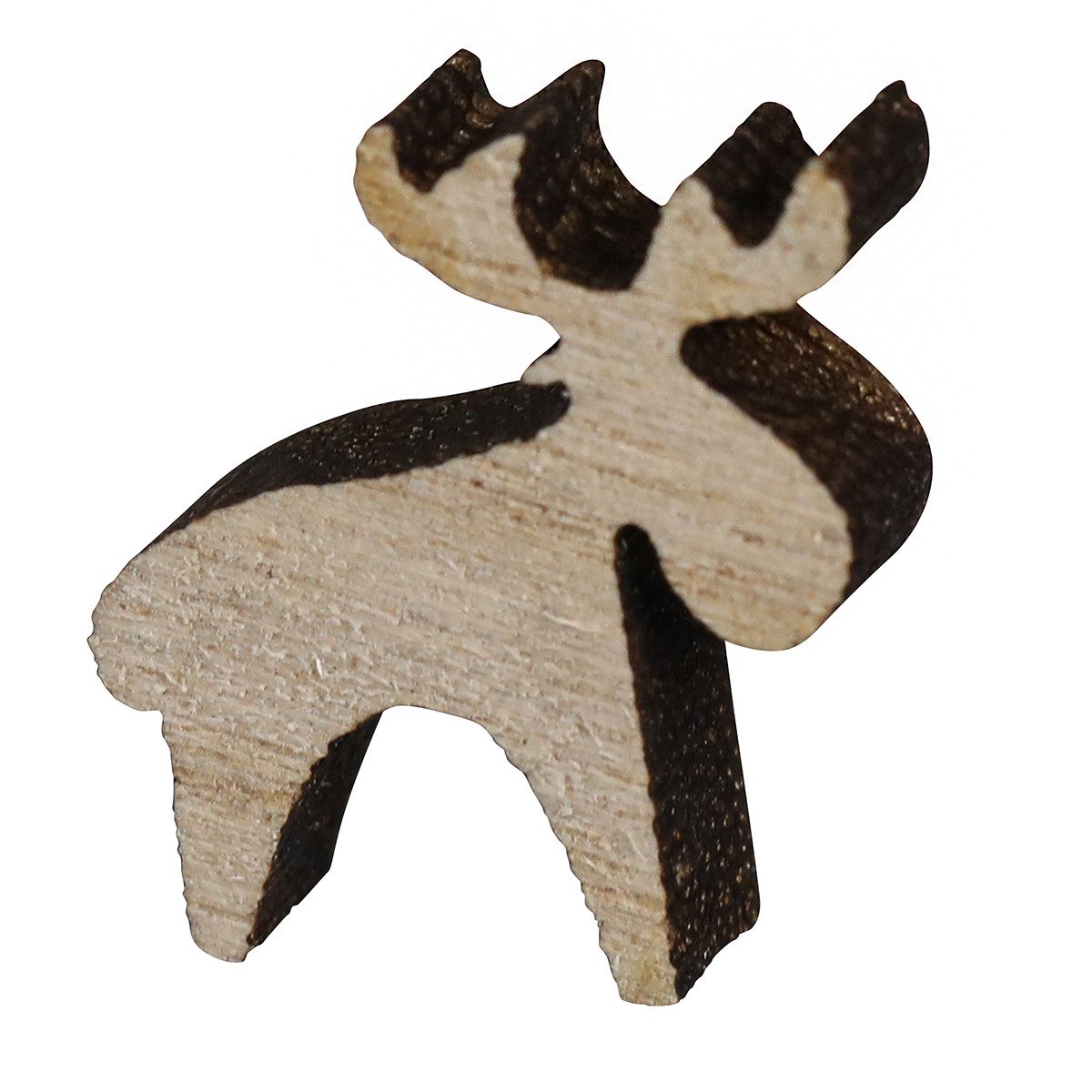 Florists Products Weihnachtsmann Streudeko Holz Elch Weihnachtsdeko Natur Braun 108 Stk 2x2,5cm, 108 S