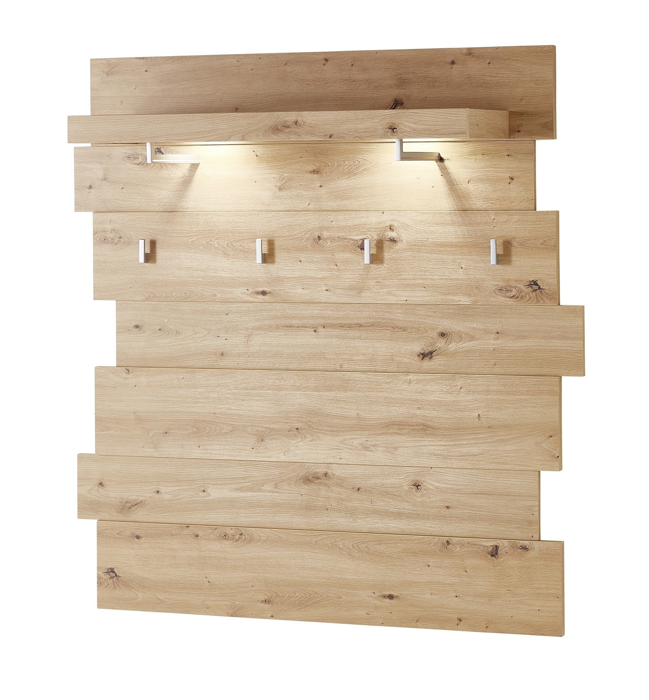 Innostyle Garderobenpaneel inkl. LED-Beleuchtung aus MDF in Artisan Eiche (BxH: 120x125 cm)