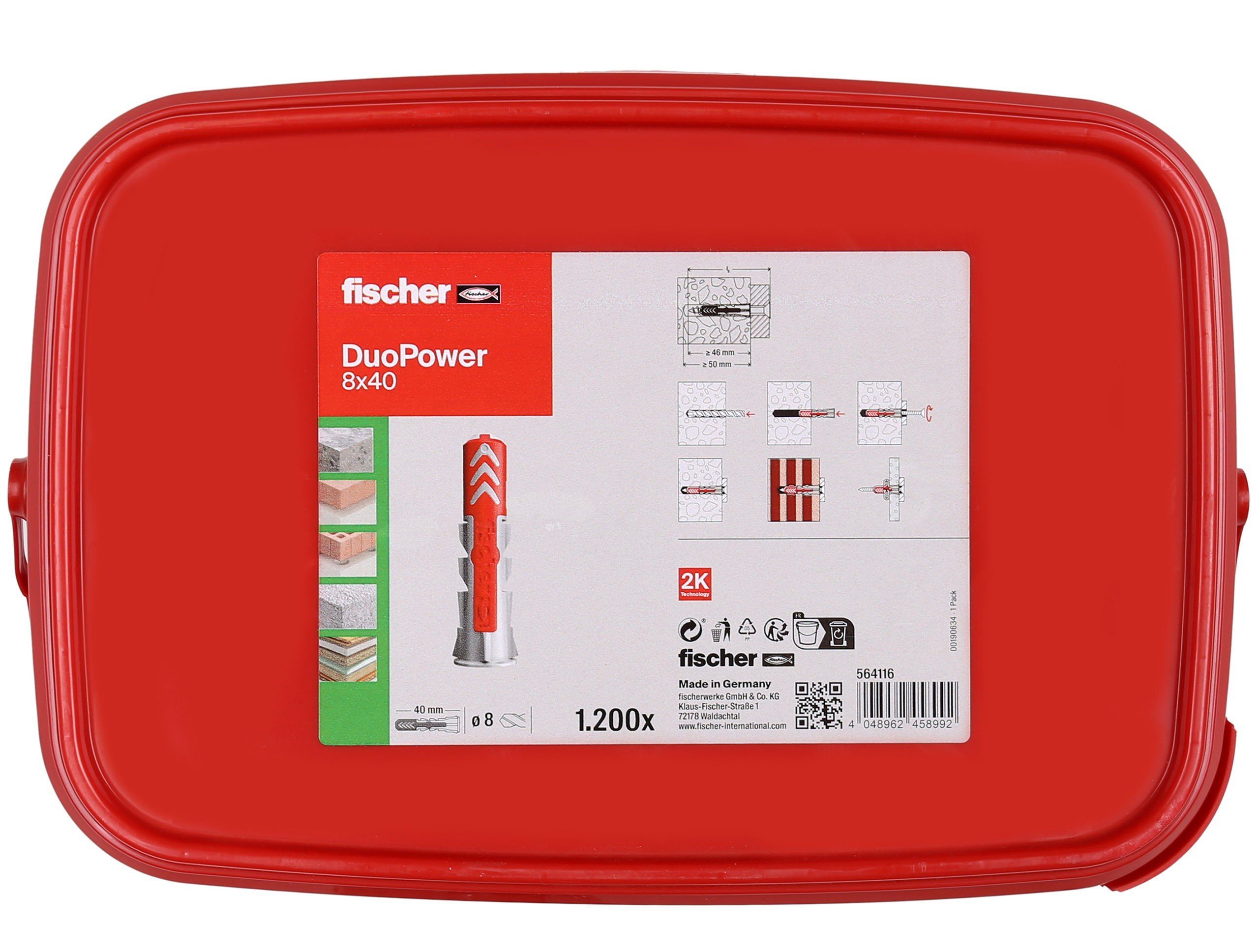 fischer Senkschraube Fischer DuoPower Universal-Dübel 8x40mm