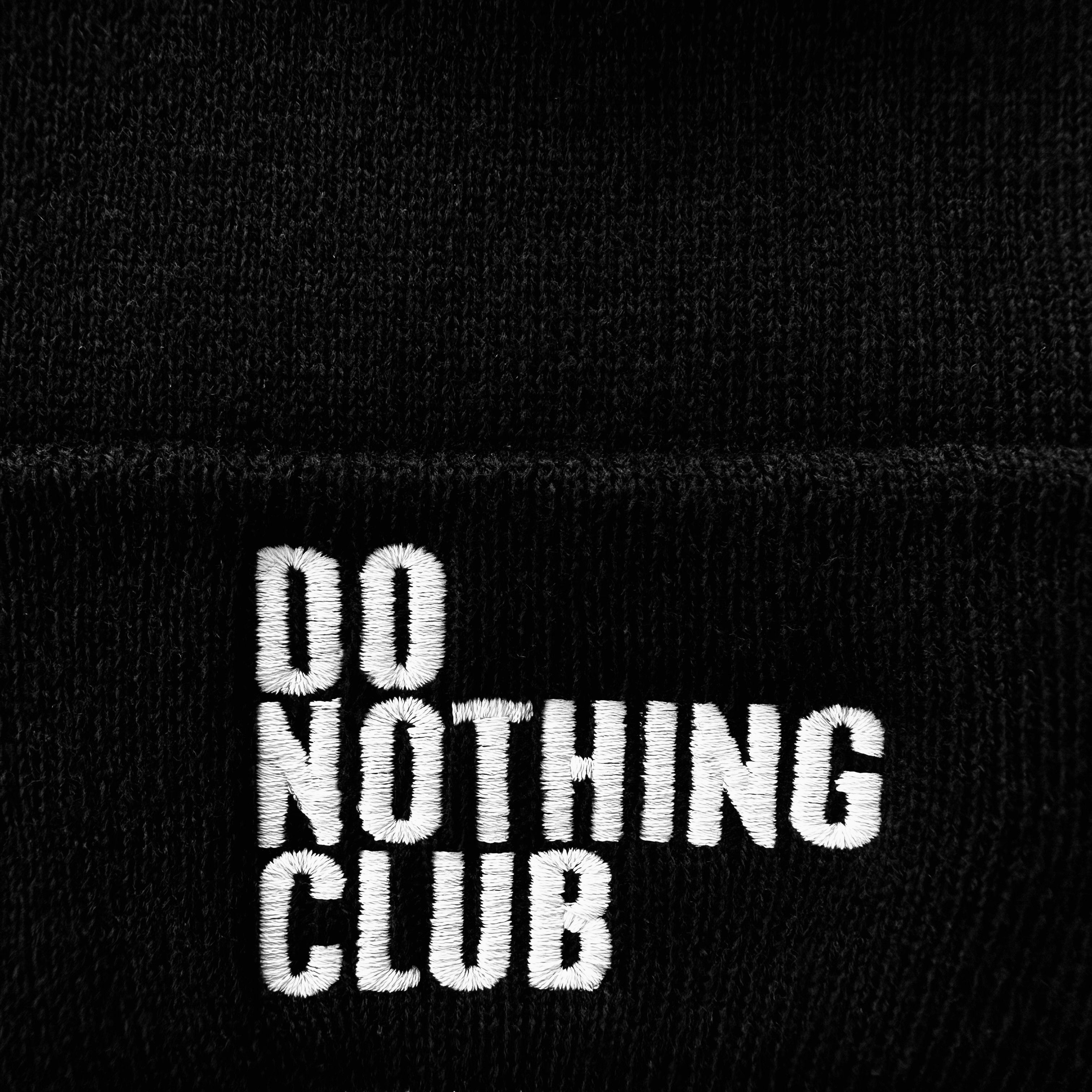 Spruch Do mit Umschlag Club Noting breitem Schnoschi Statement bestickt Strickmütze (unisex) Wintermütze