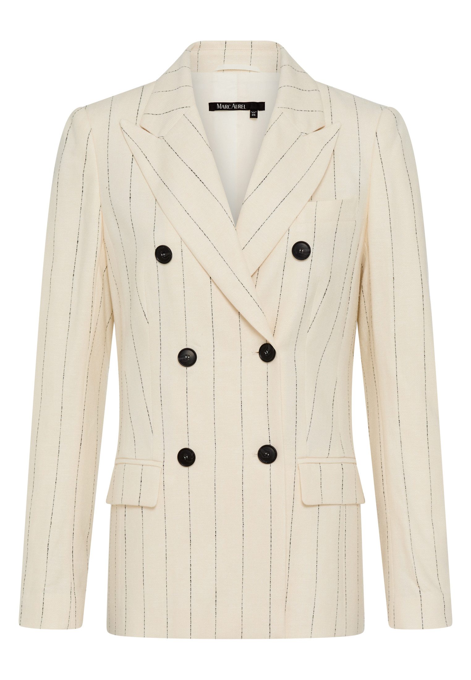 MARC AUREL Kurzblazer taillierter Blazer mit Streifenmust
