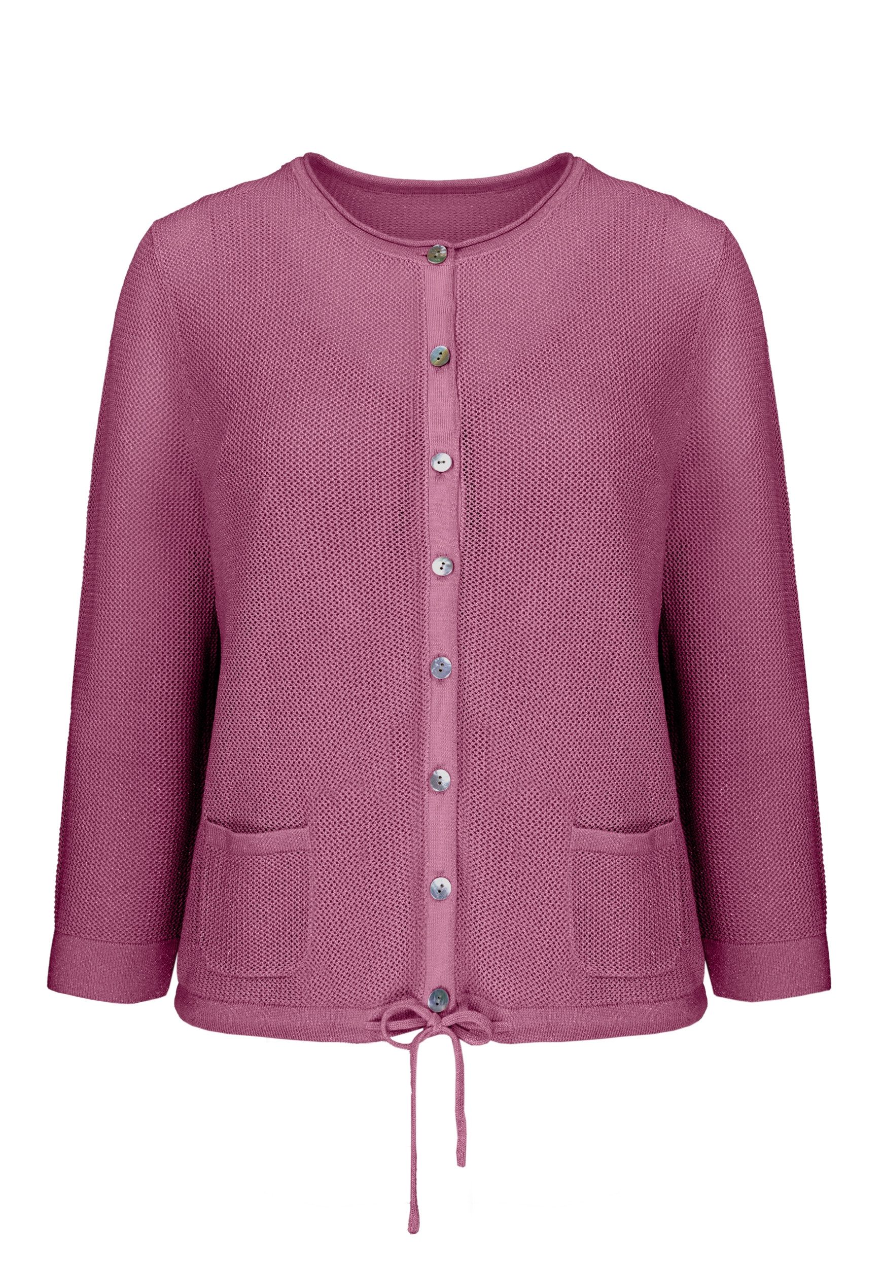 Strickjacke RENE - Strickjacke Damen - Feinstrickjacke - Strickjacke mit Lochmuste