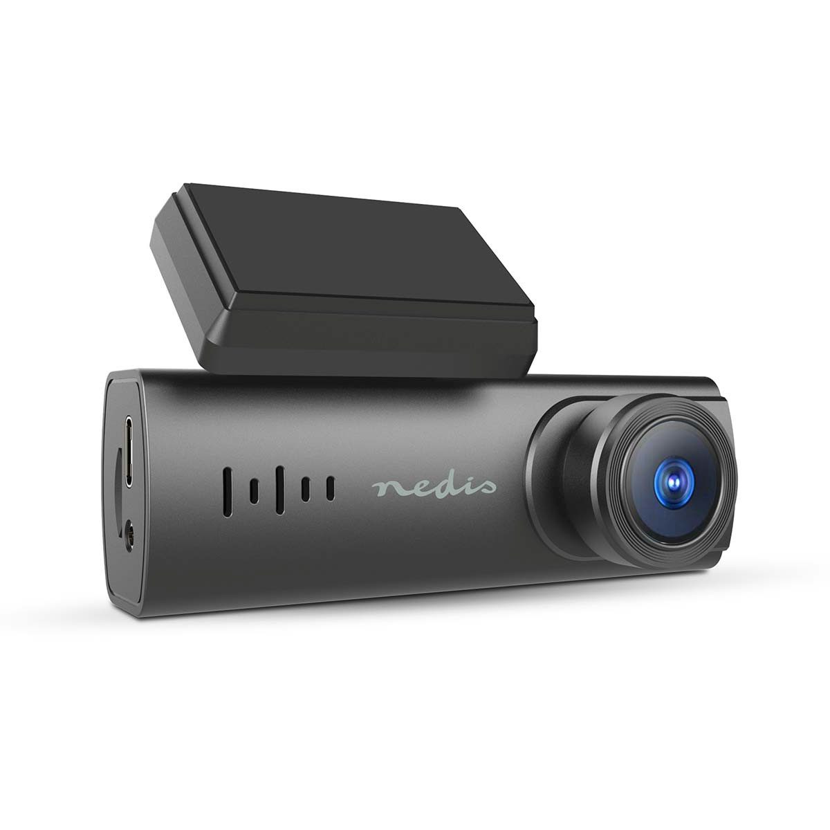 Nedis DCAM1024BK Dashcam (Wi-Fi, Full HD, 150° Weitwinkel, WLAN, Nachtsicht, mit Bewegungssensor)